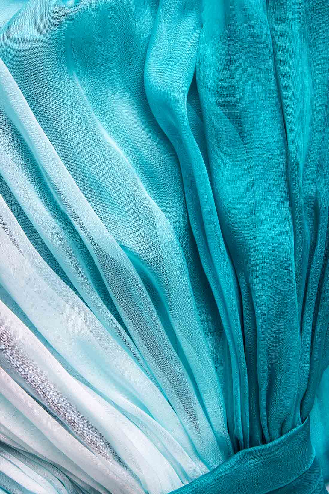 'Ocean Love'  two-tone silk-georgette gown Raffaela Moraru image 3