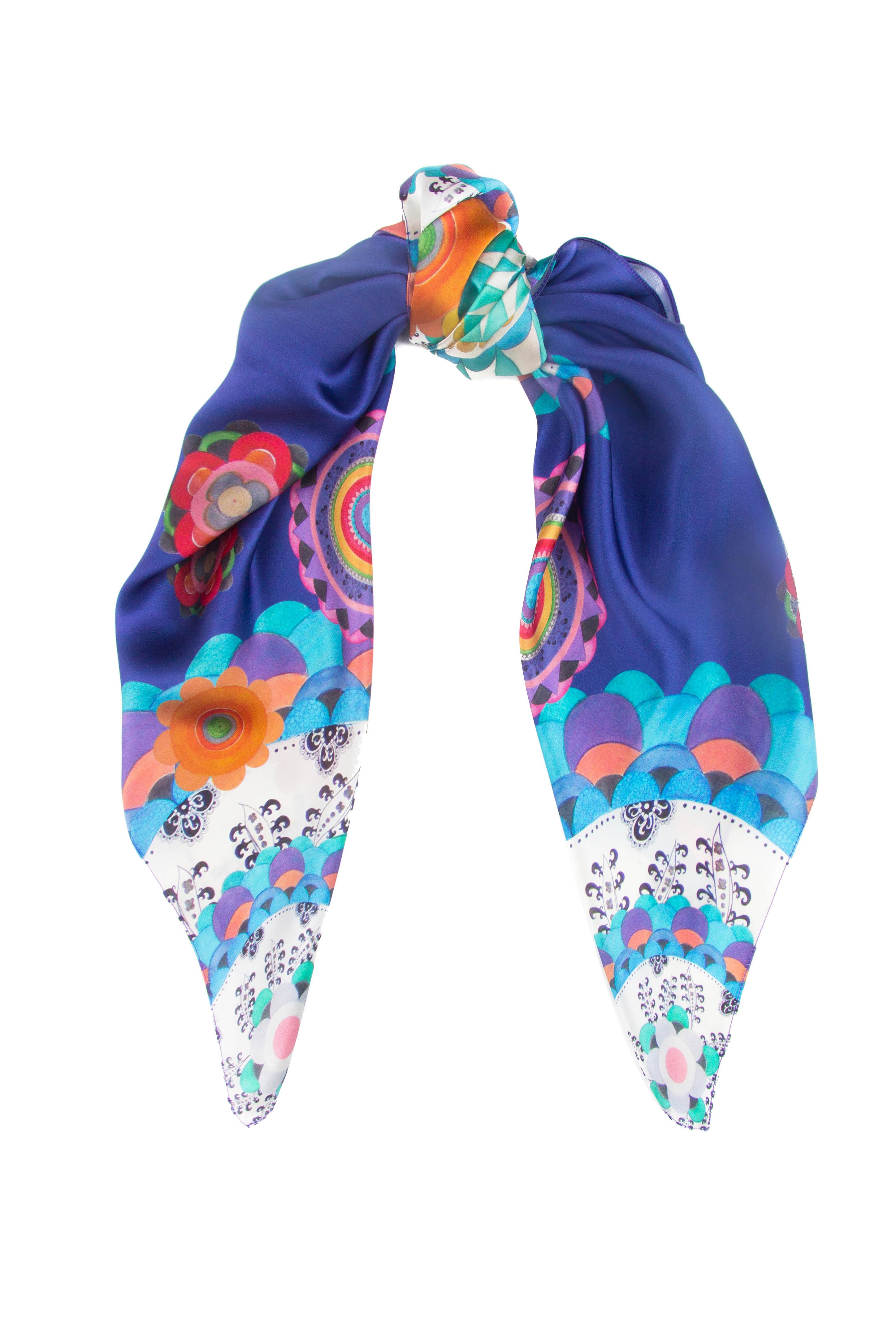 Printed silk scarf Marie Nouvelle image 2