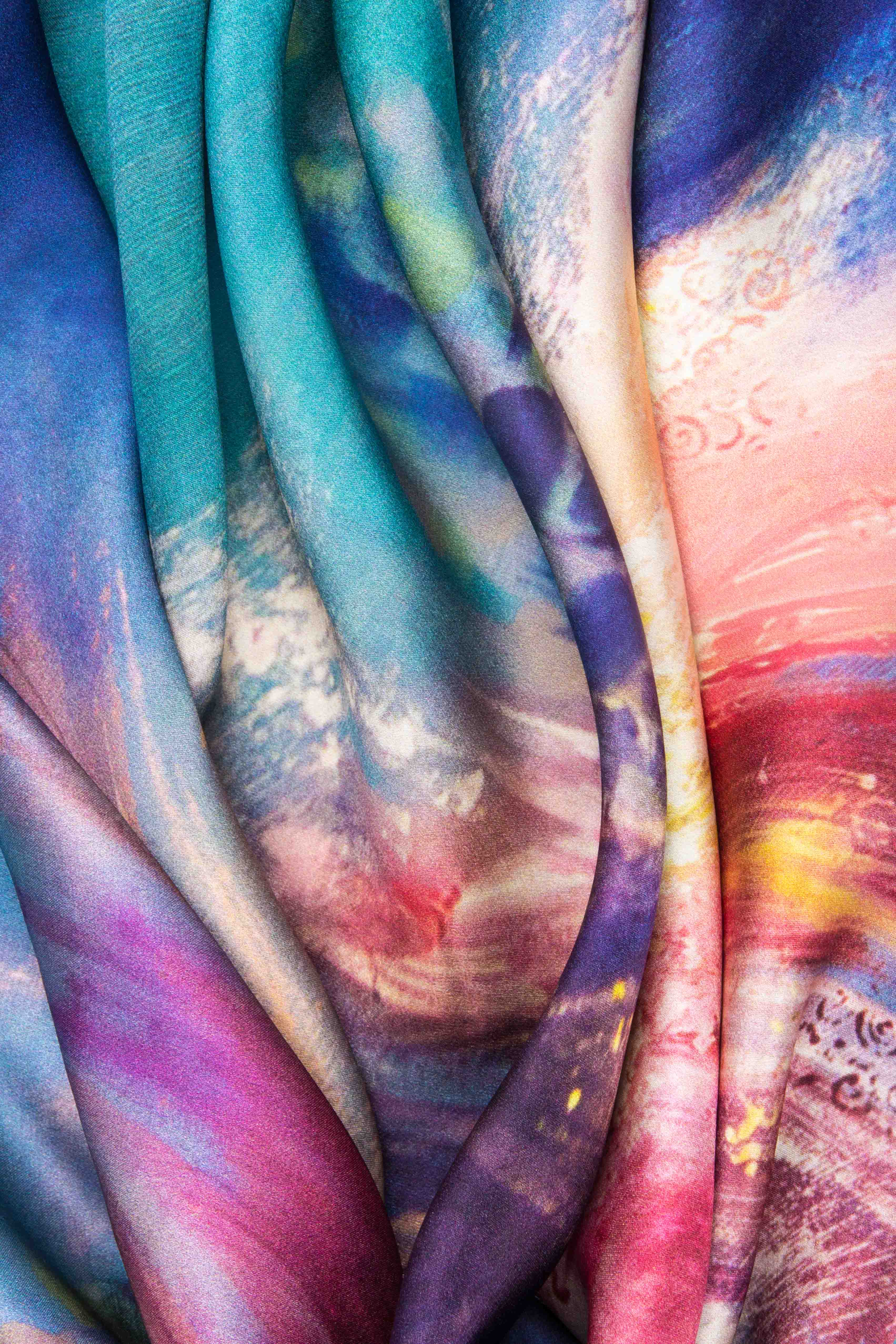 'Flowers Whispers' silk scarf Marie Nouvelle image 3