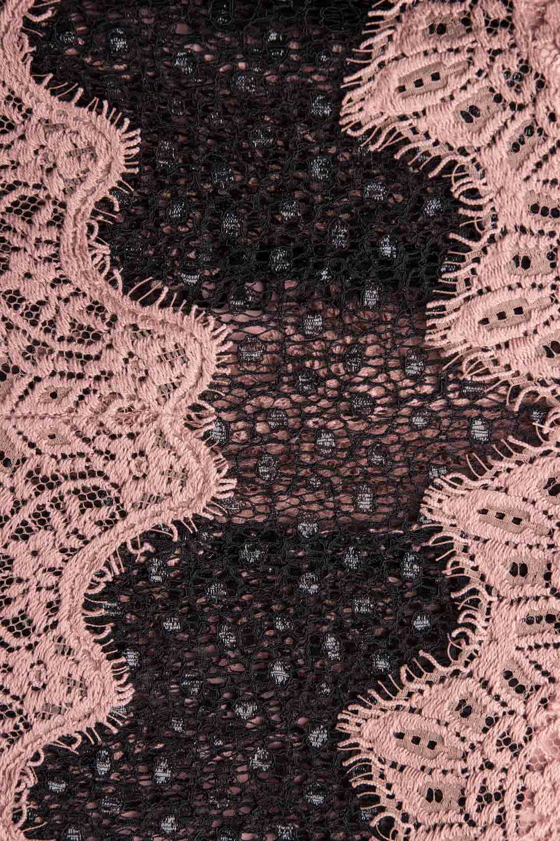 Robe longue en coton mélangé à empiècements en dentelle Carmen Ormenisan image 3