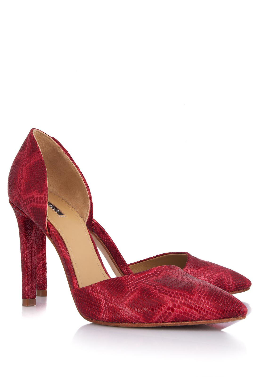 'Forever Marlyne' textured-leather pumps Hannami image 1