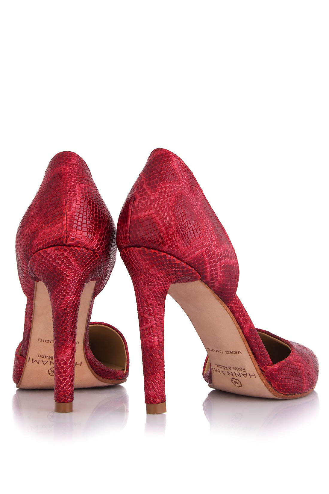 'Forever Marlyne' textured-leather pumps Hannami image 2