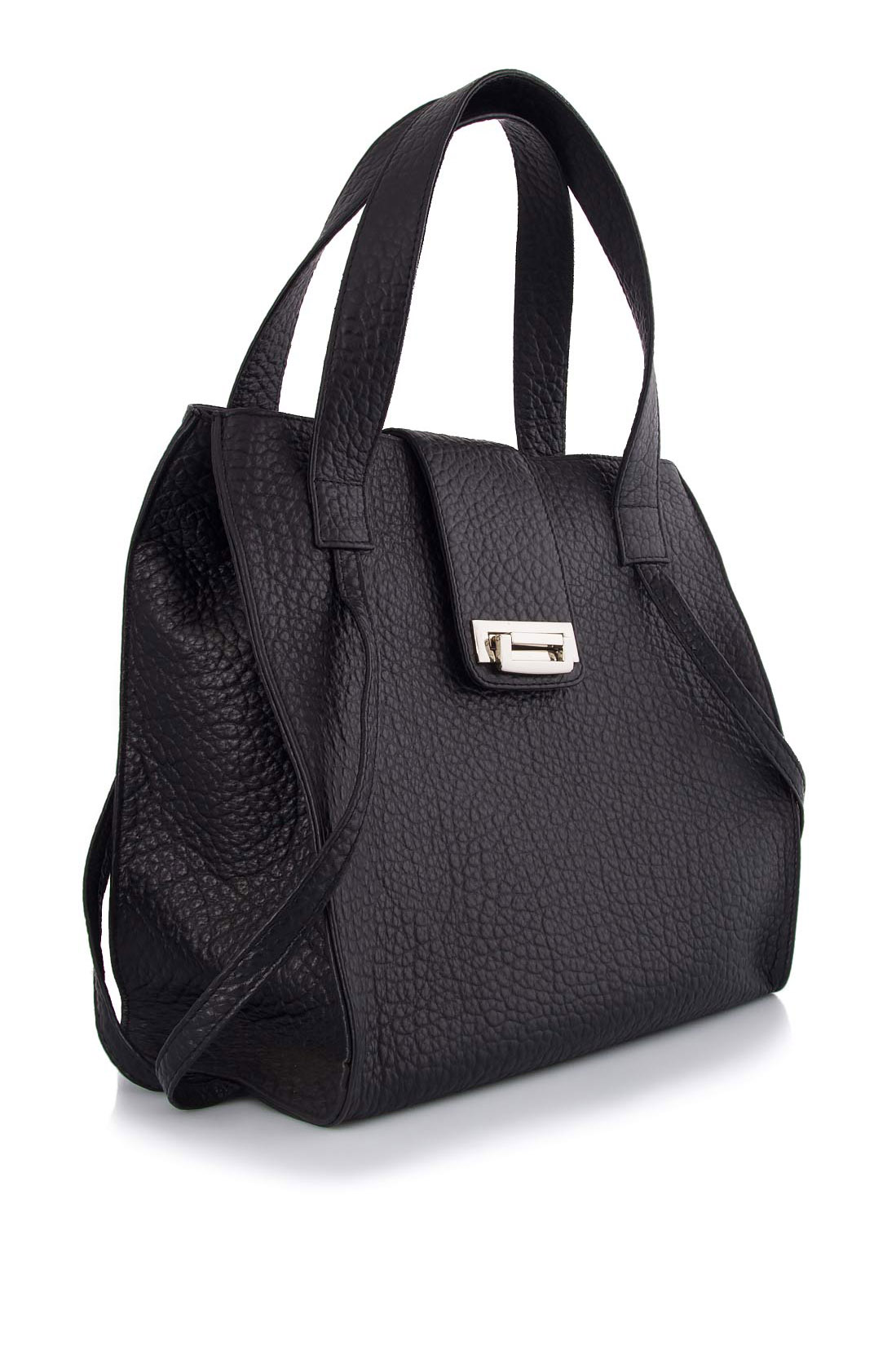 Medium bag in black leather Mihaela Glavan  image 1