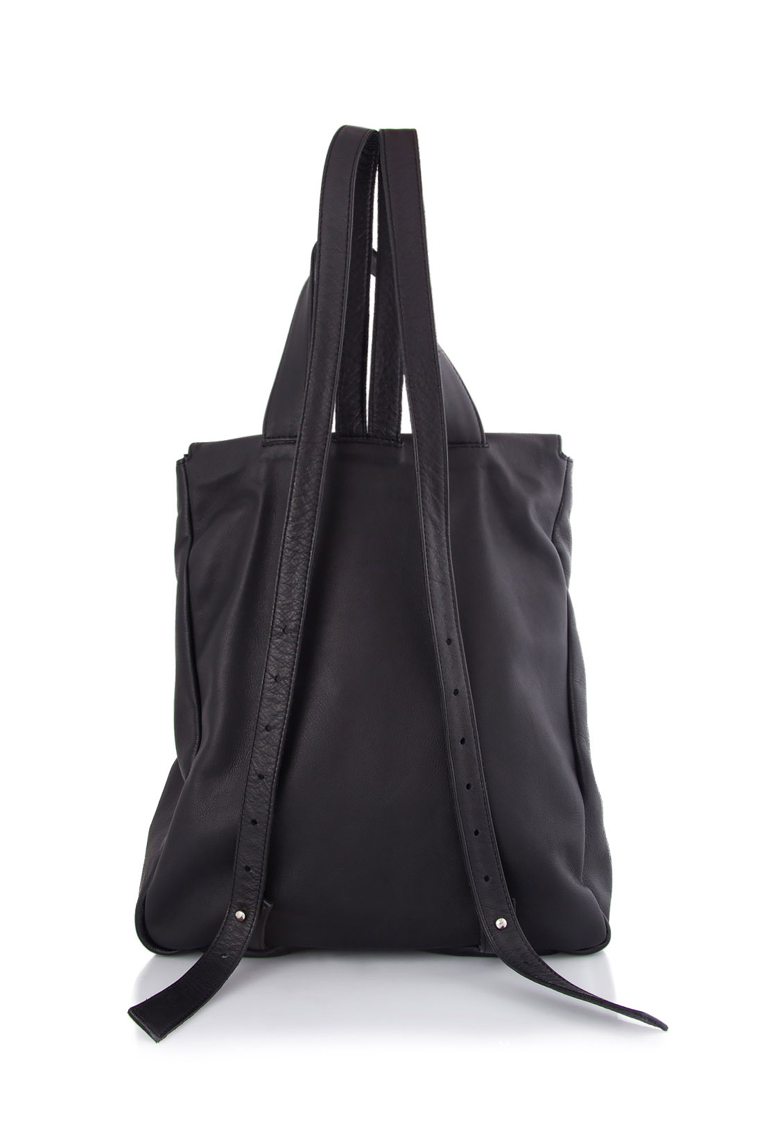 Black leather backpack Mihaela Glavan  image 2