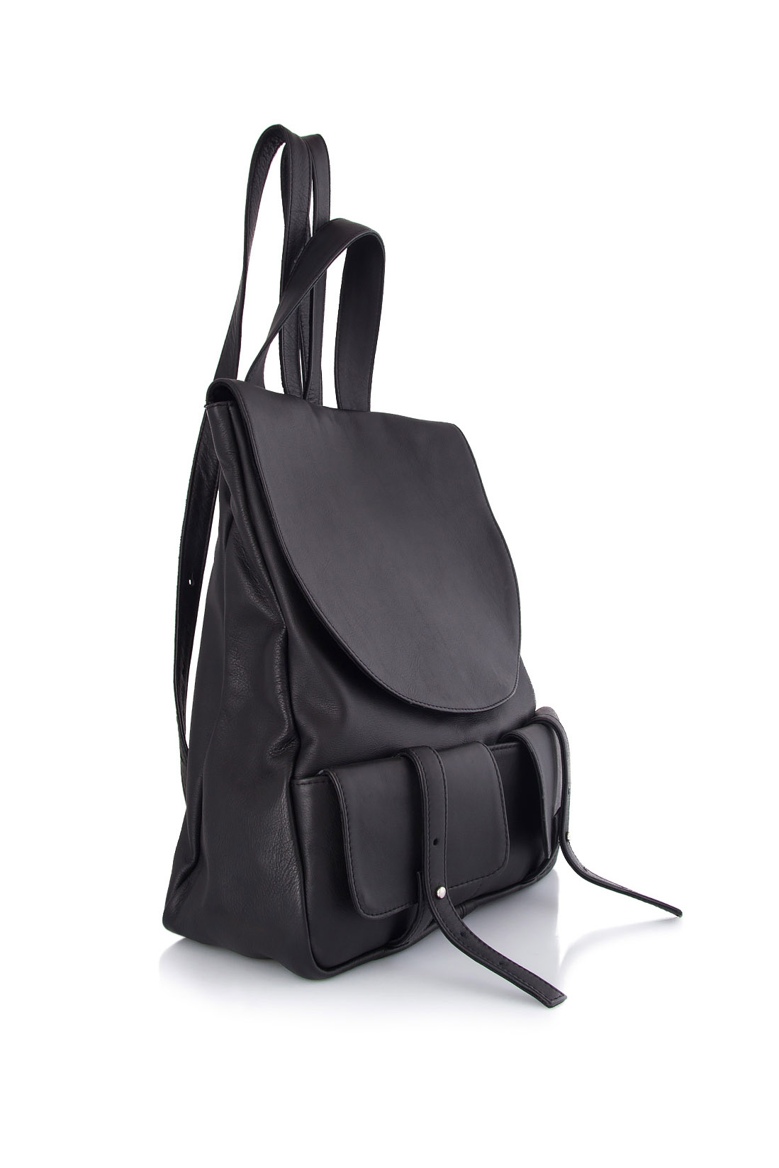 Black leather backpack Mihaela Glavan  image 1