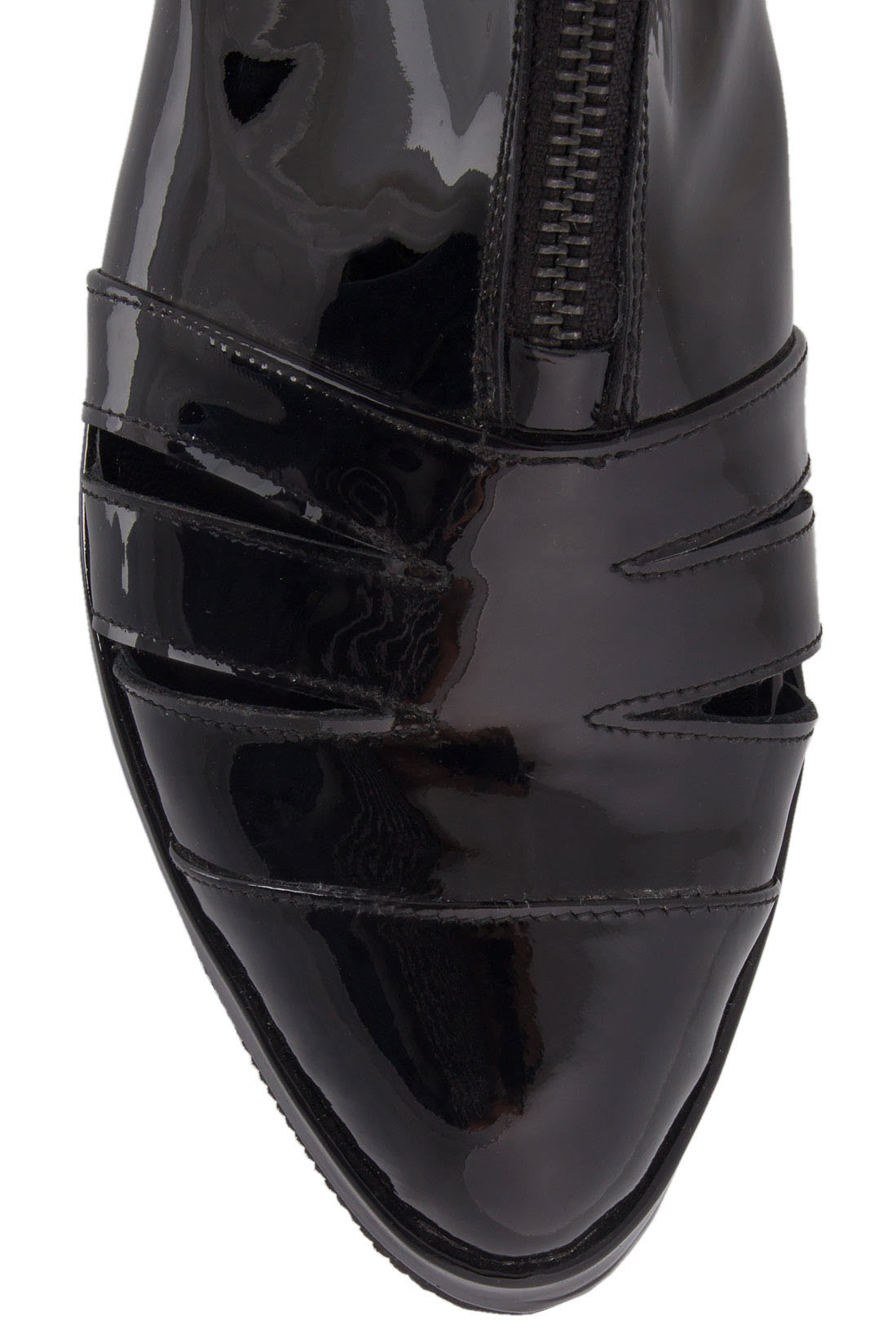 Cutout patent-leather ankle boots Mihaela Glavan  image 3