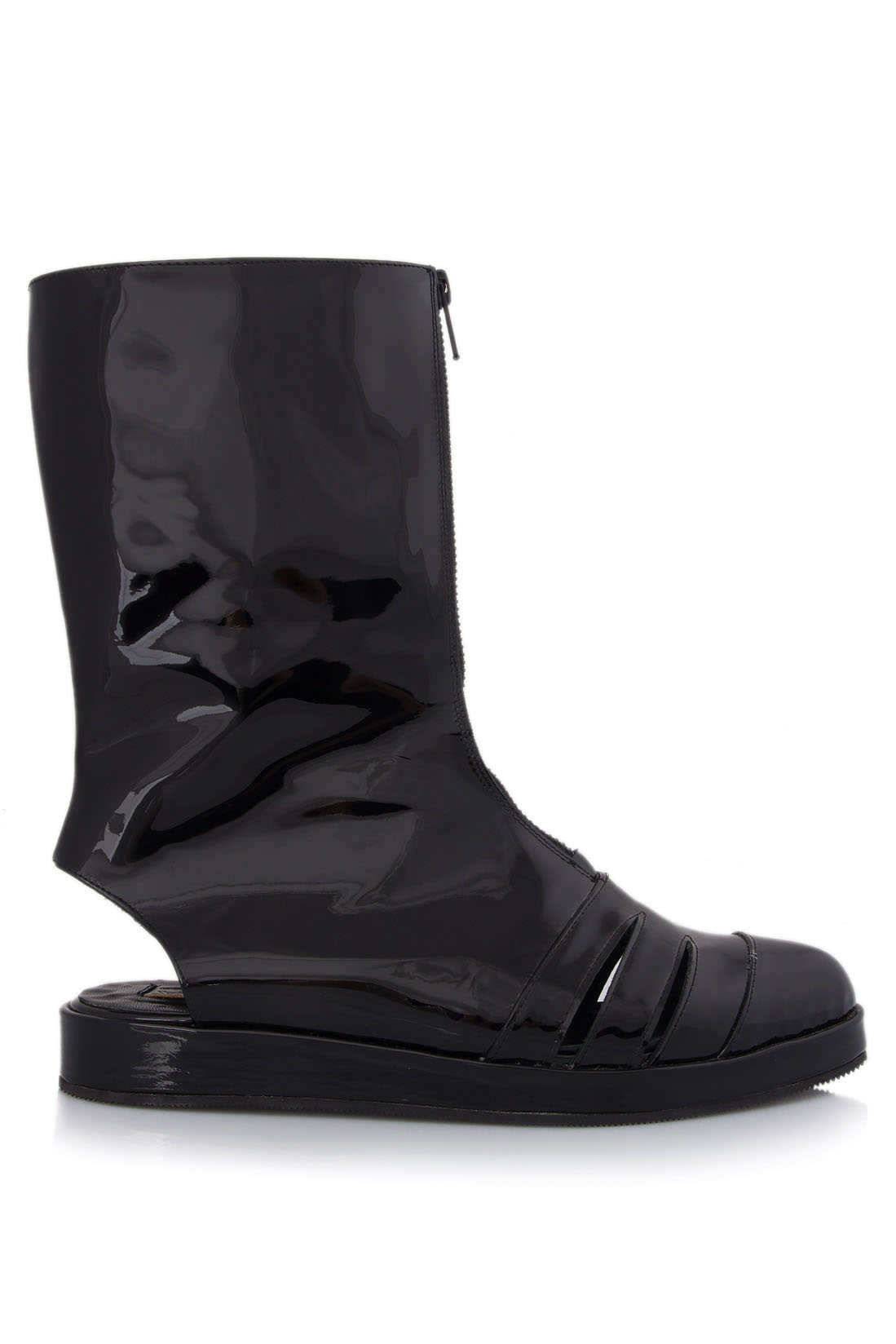Cutout patent-leather ankle boots Mihaela Glavan  image 0