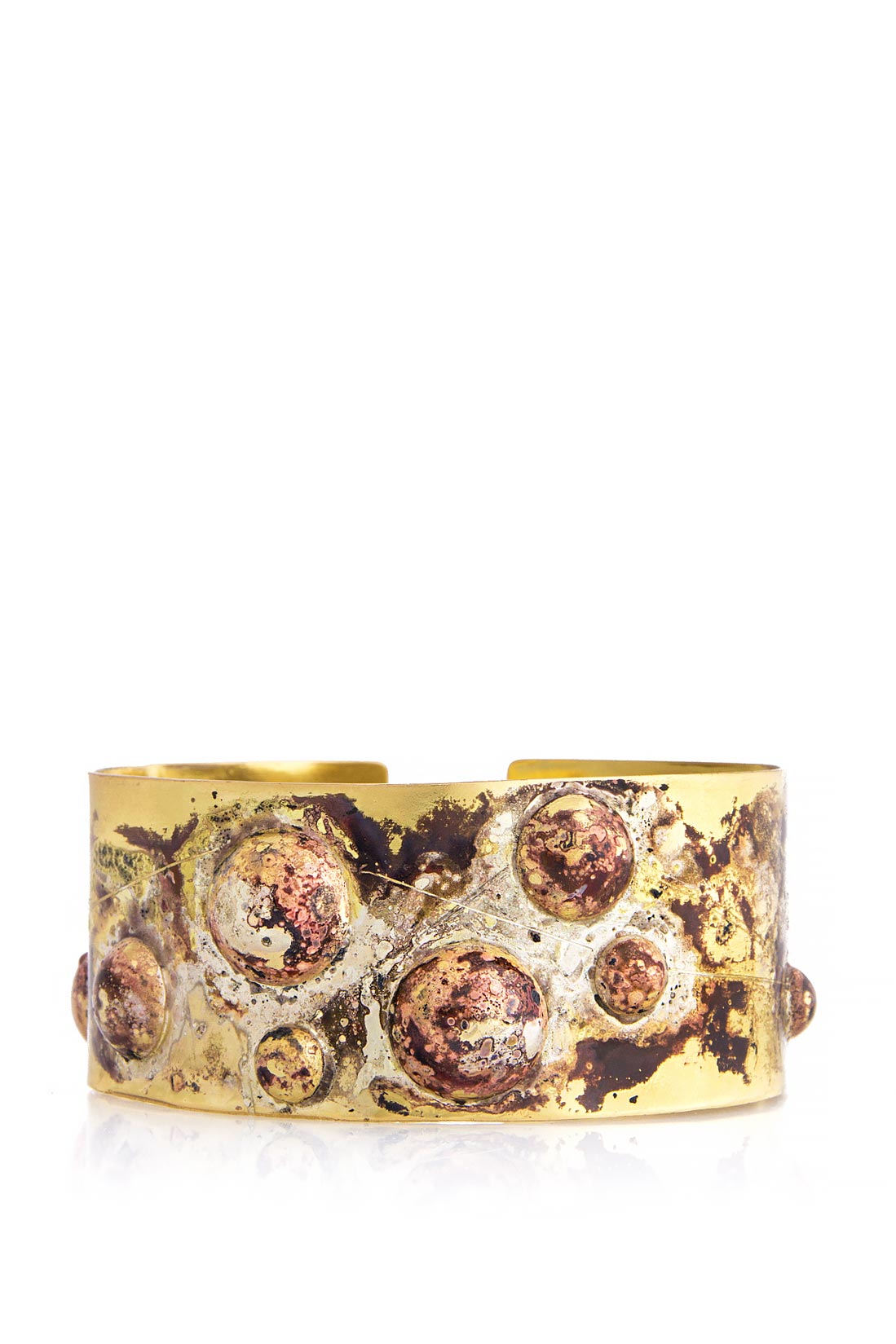 Silver bracelet in gold-tone brass Eneada image 0