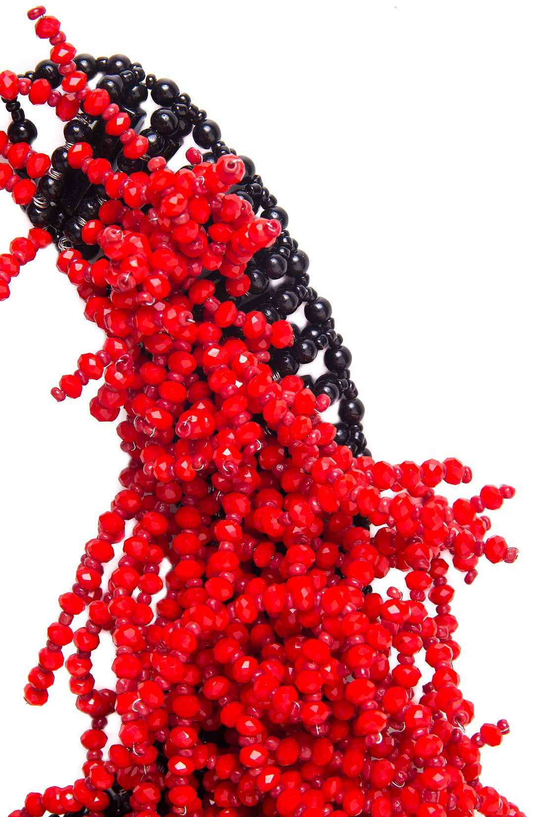 Collier en onyx et cristaux rouges Obsidian image 1