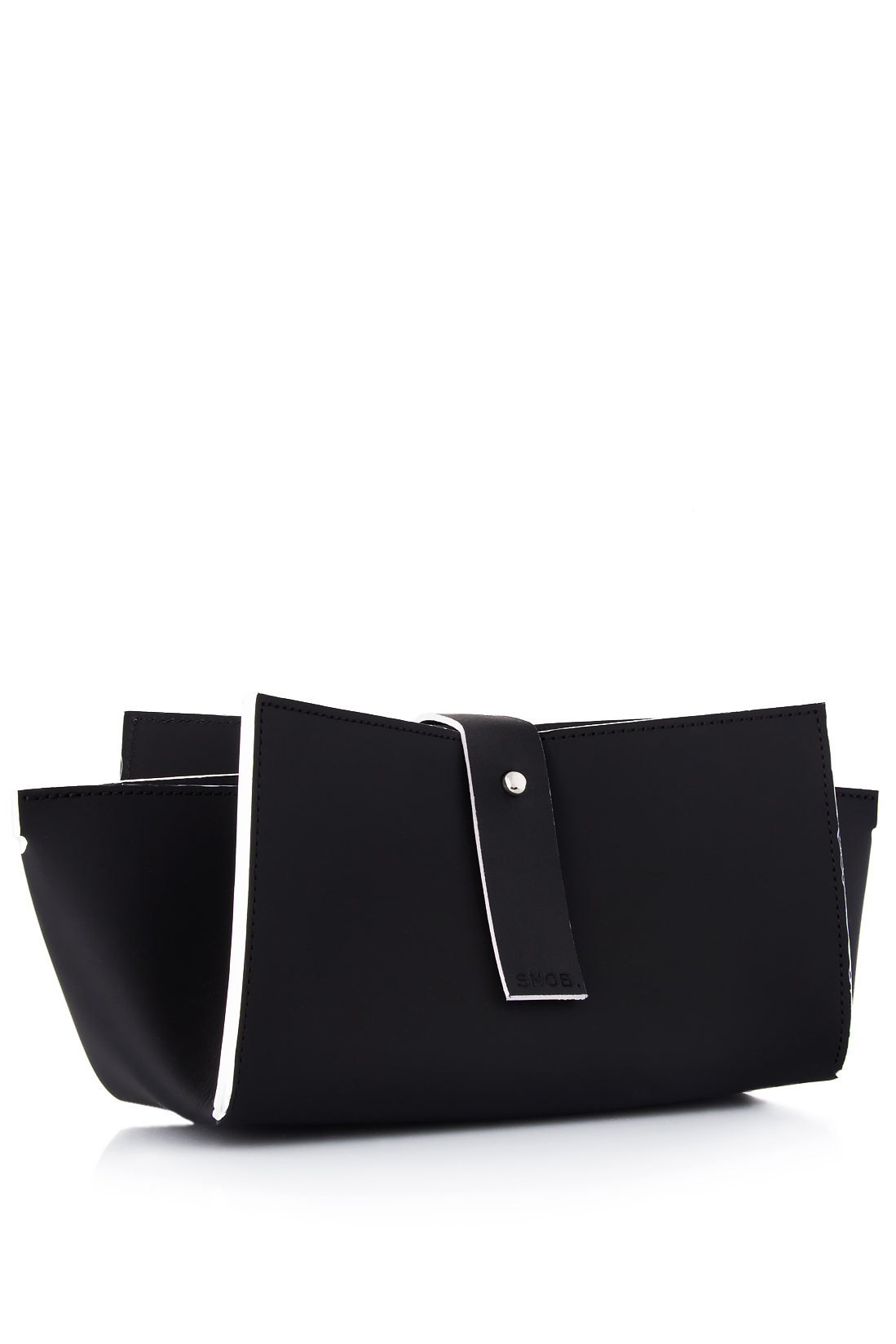 Origami recycled leather clutch Snob. image 1