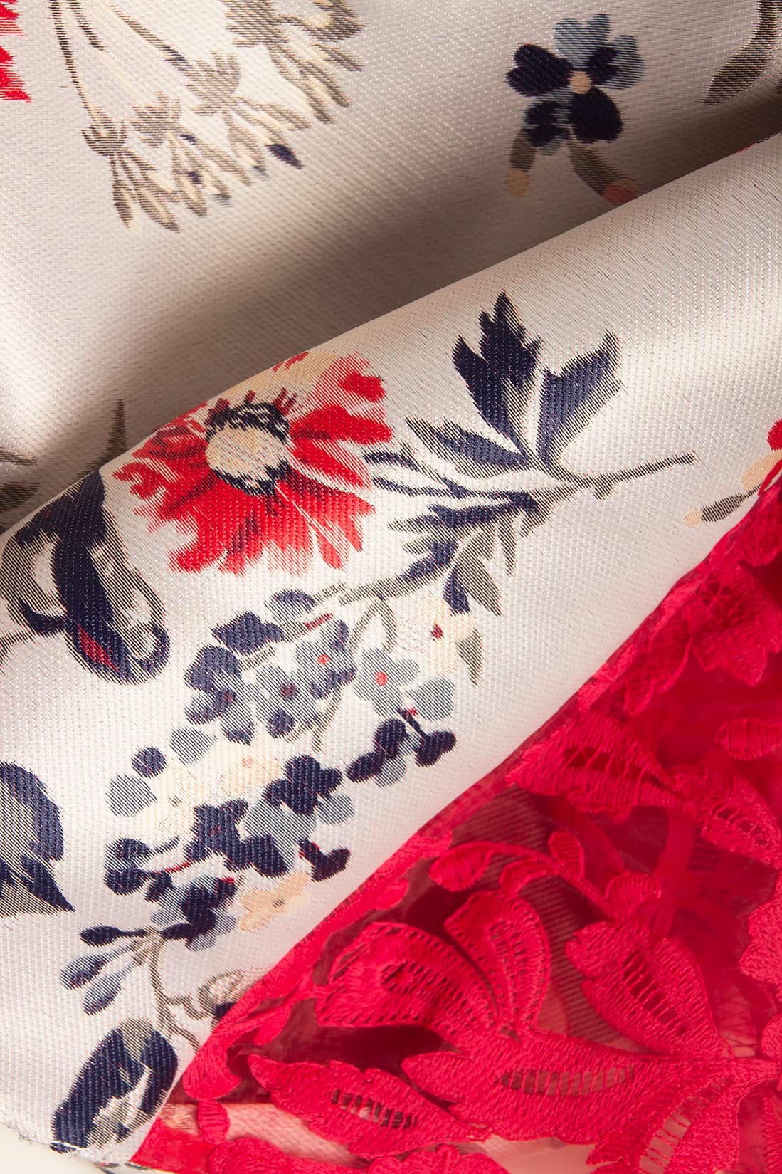 Bluza scurta din stofa cu imprimeu floral Elena Perseil imagine 4