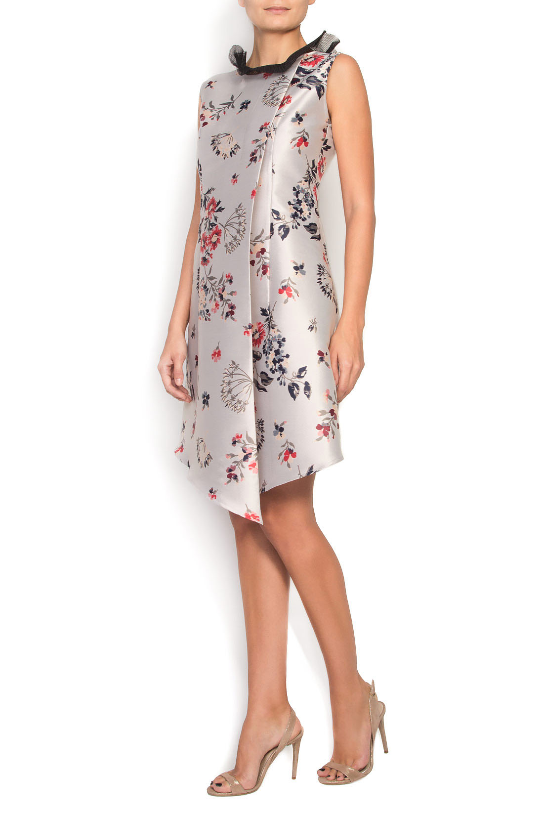 Floral-jacquard mini skirt Elena Perseil image 1