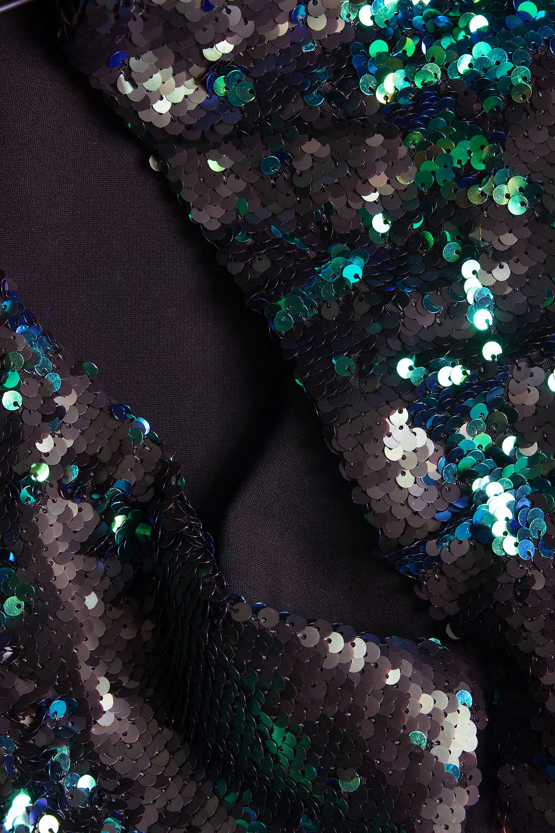 Short vest with sequins applications B.A.D. Style by Adriana Barar image 3
