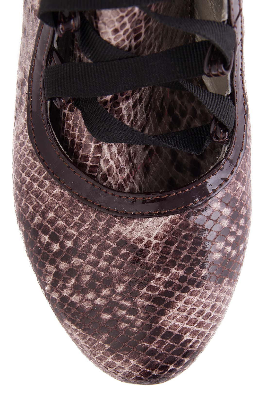 Lace-up python-type leather boots Ana Kaloni image 4