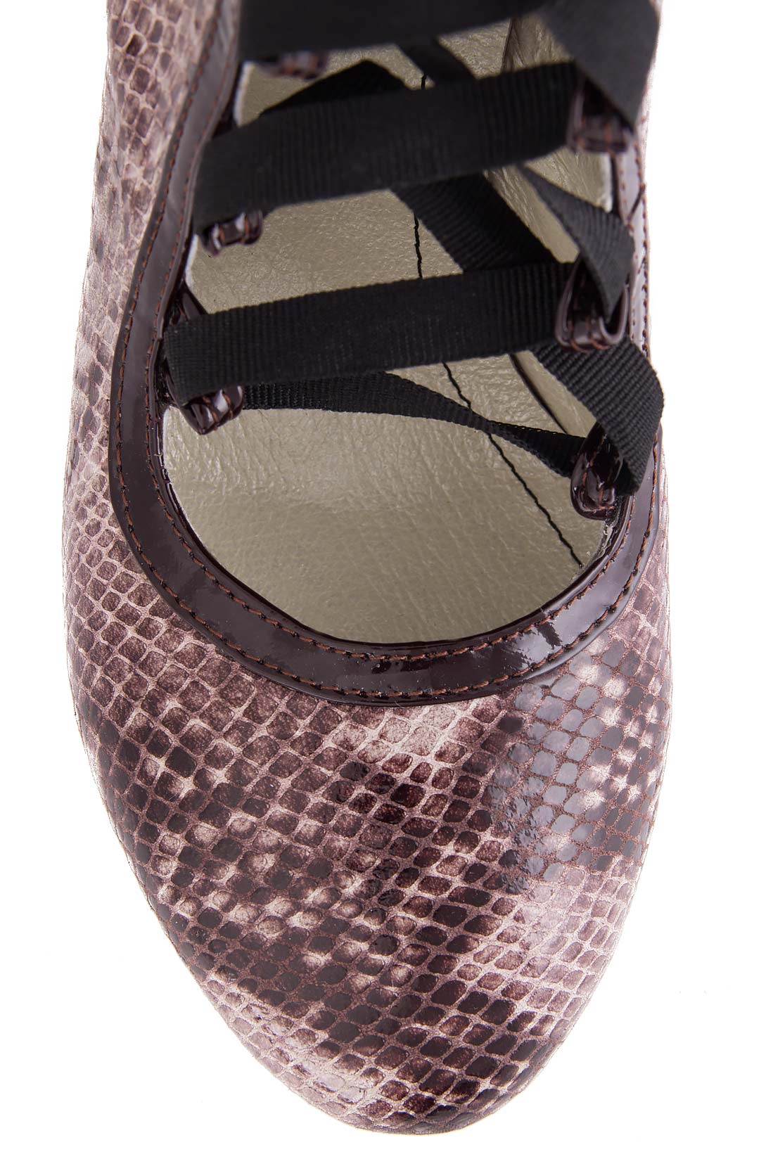 Lace-up python-type leather boots Ana Kaloni image 3