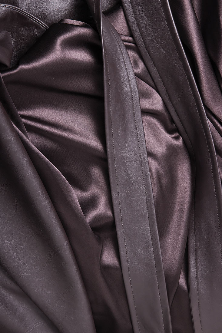 Faux leather wrap dress Lure image 6