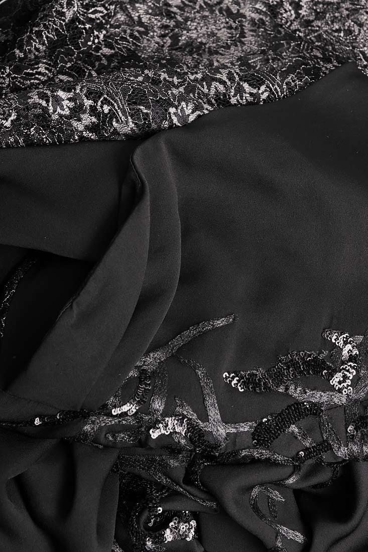 Robe maxi en soie avec dentelle et sequins  Simona Semen image 3
