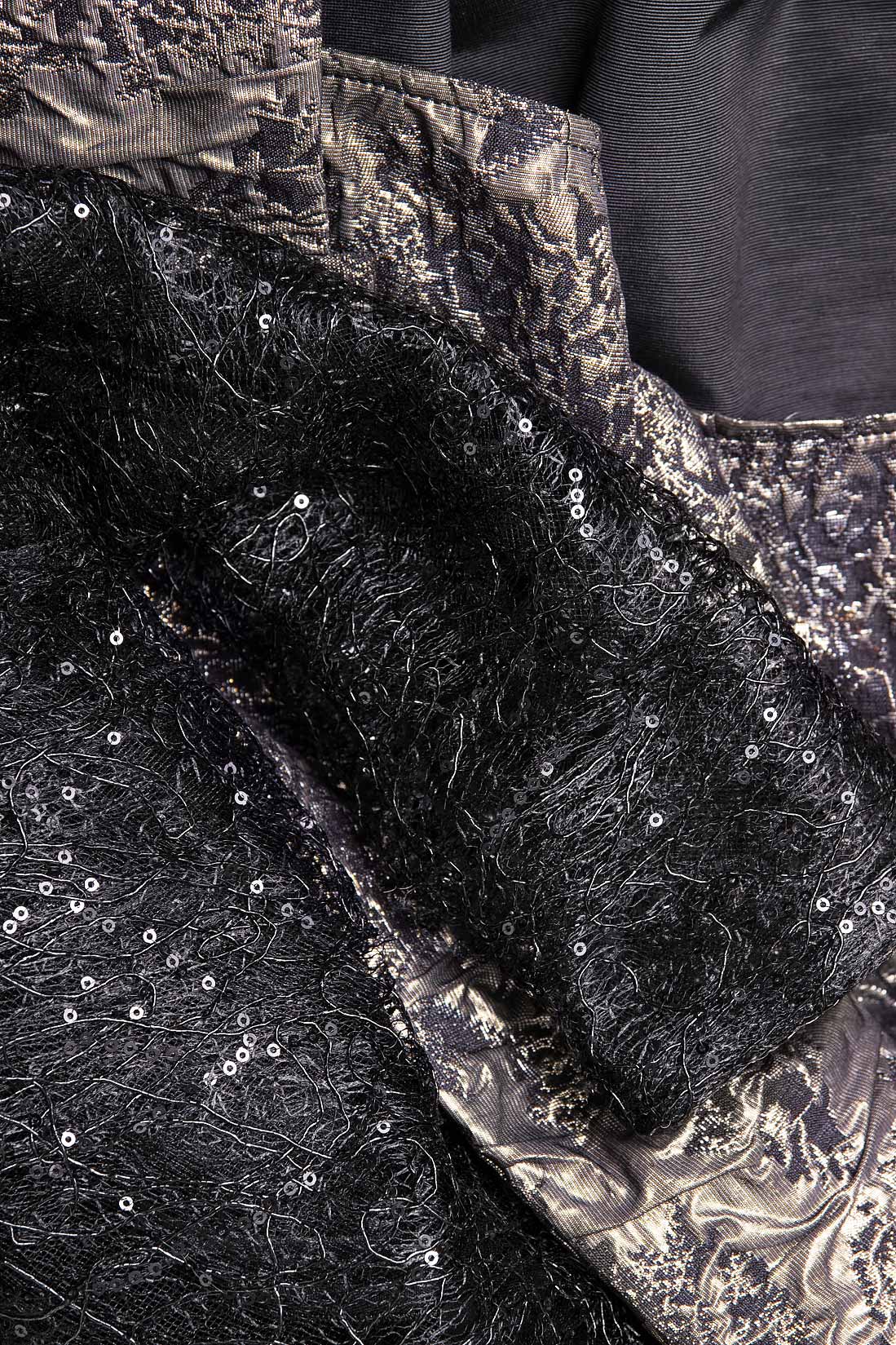Robe mini en Jacquard et dentelle avec sequins Simona Semen image 3