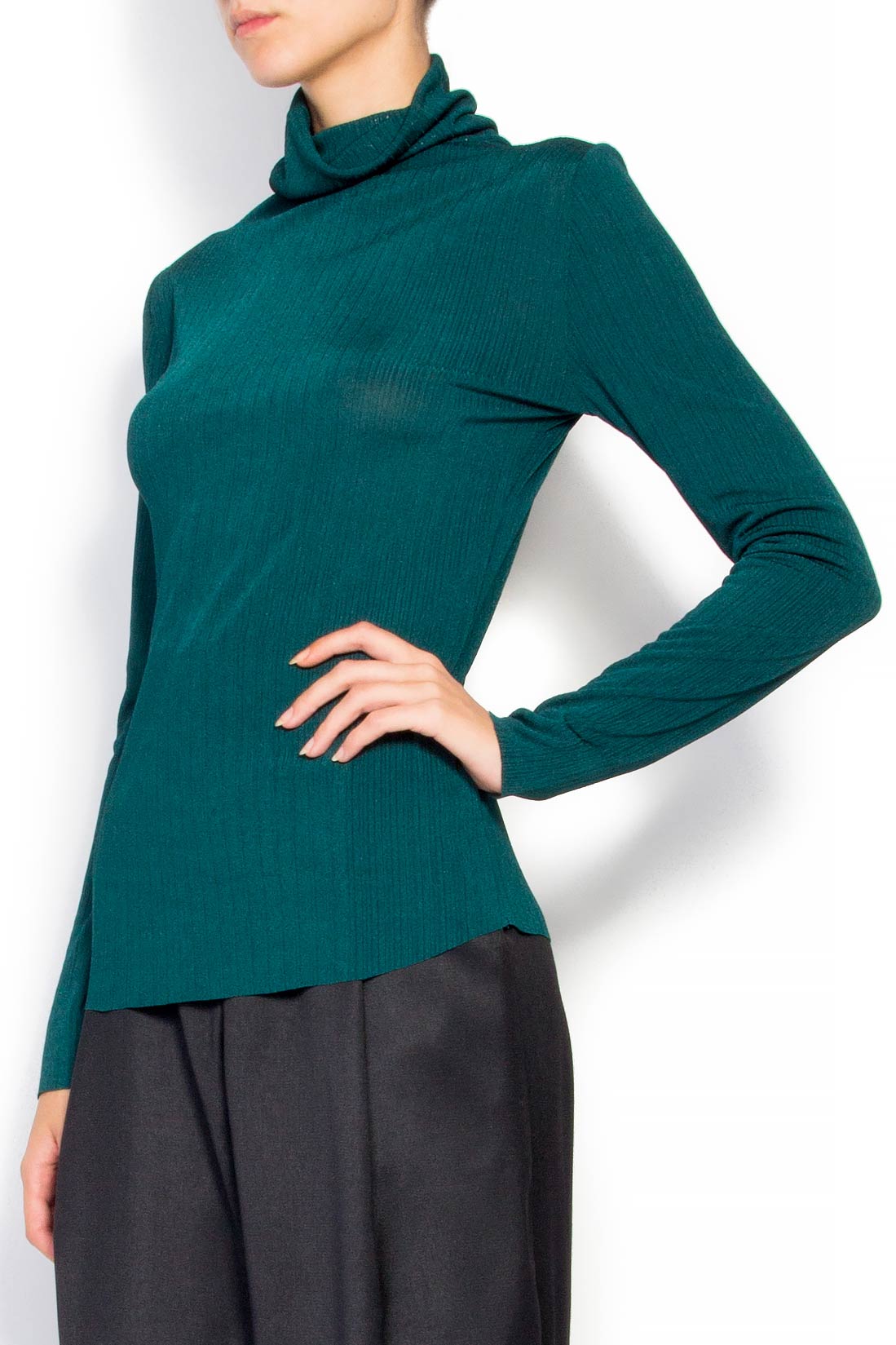 Stretch-knit turtleneck sweater Cloche image 1