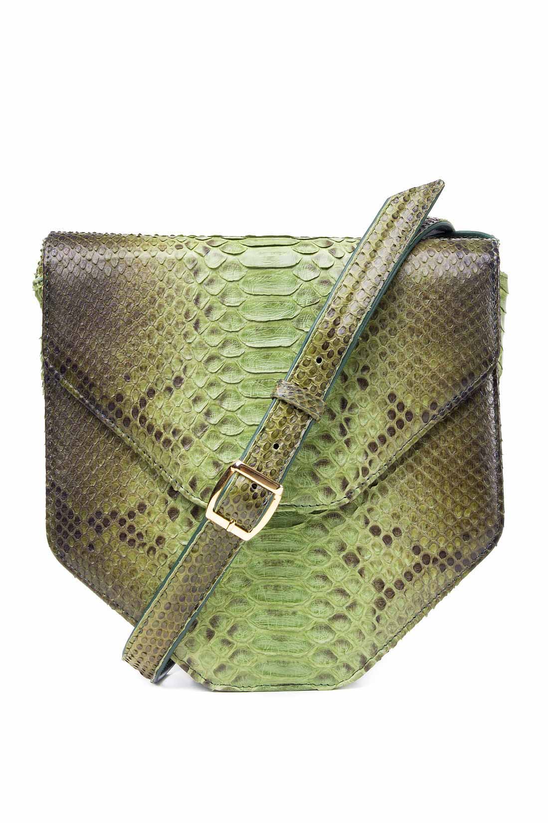Python leather shoulder bag Laura Olaru image 0