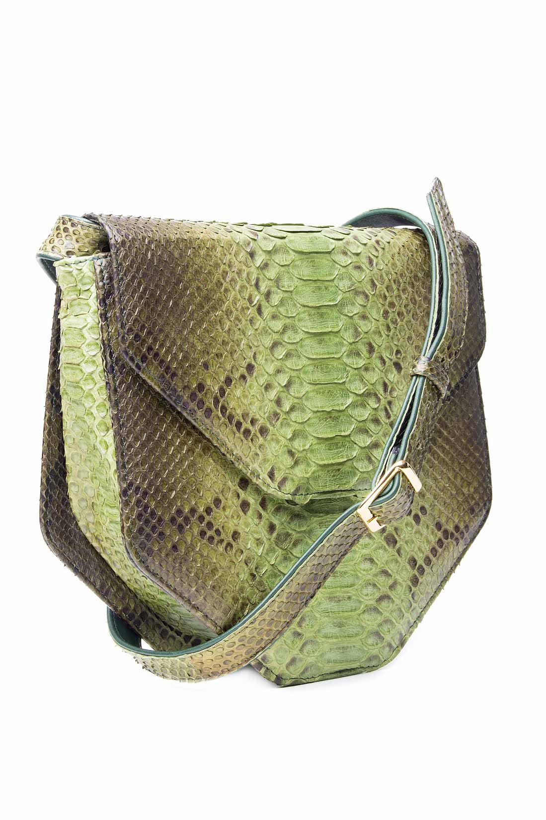 Python leather shoulder bag Laura Olaru image 1