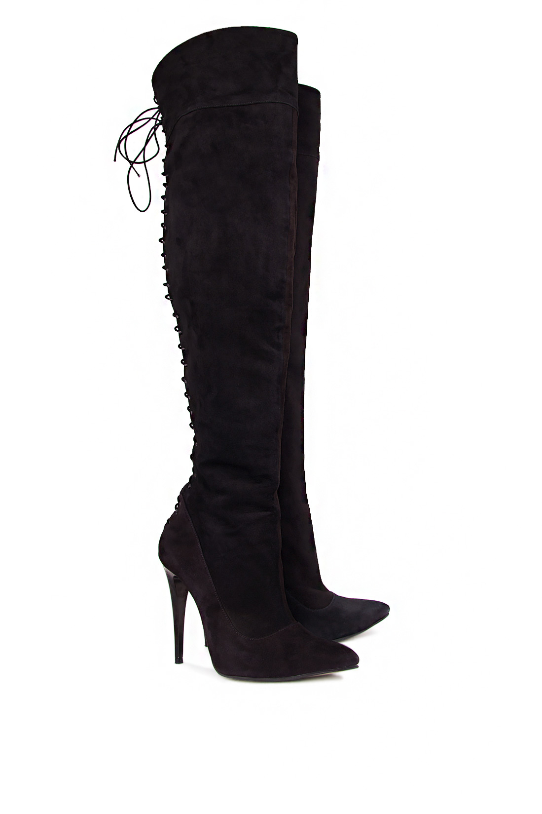 Lace-up suede over-the-knee boots Ana Kaloni image 1