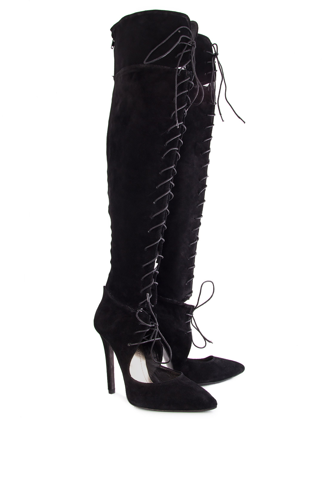 Cutout suede over-the-knee boots Ana Kaloni image 1