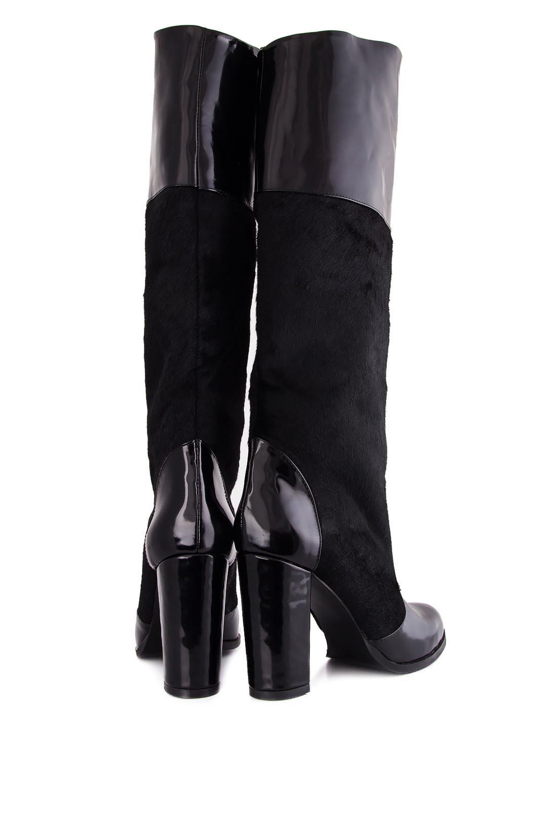 Calf hair and patent-leather knee boots Ana Kaloni image 2