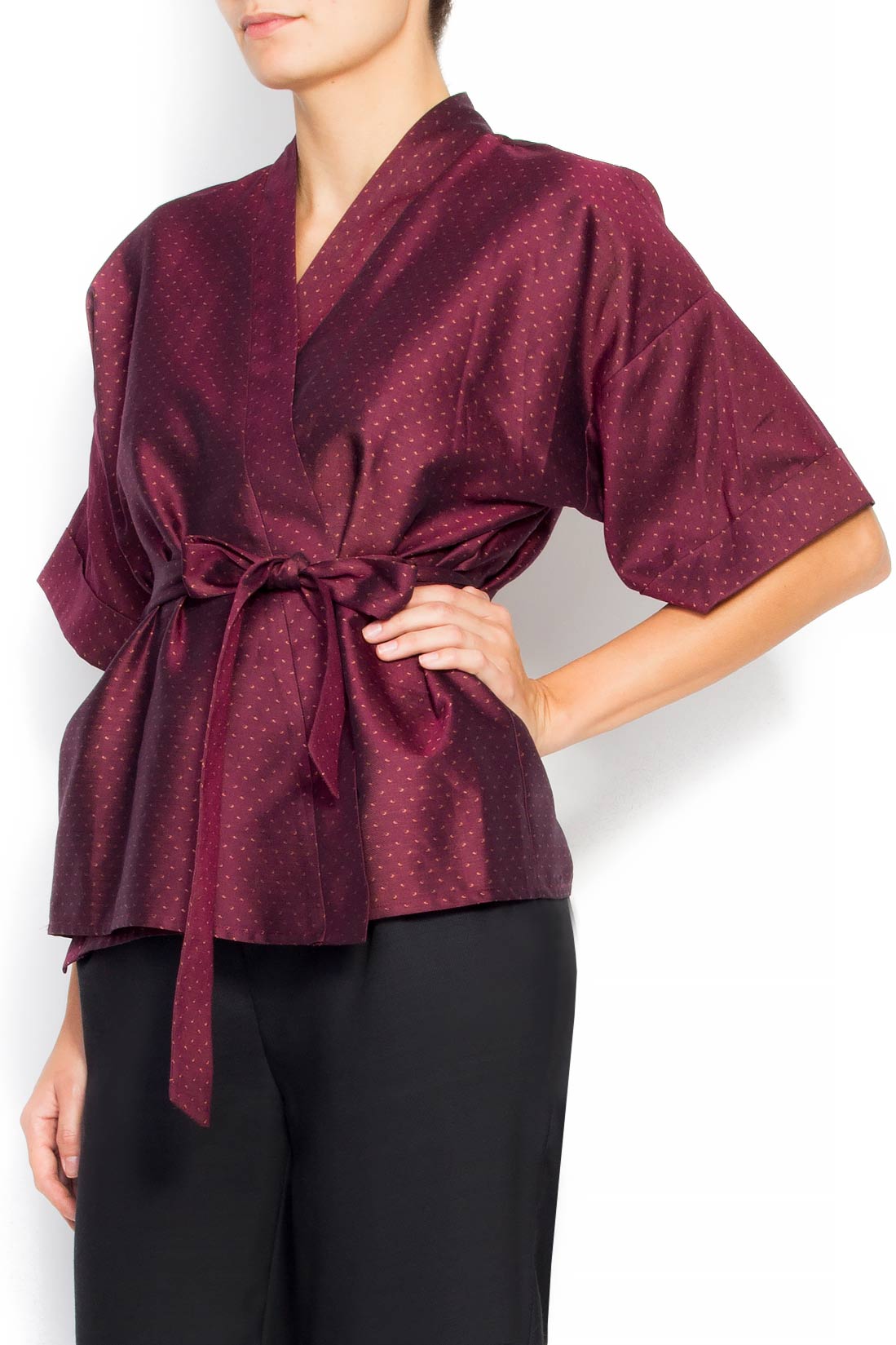 Haut façon kimono en coton Claudia Castrase image 1