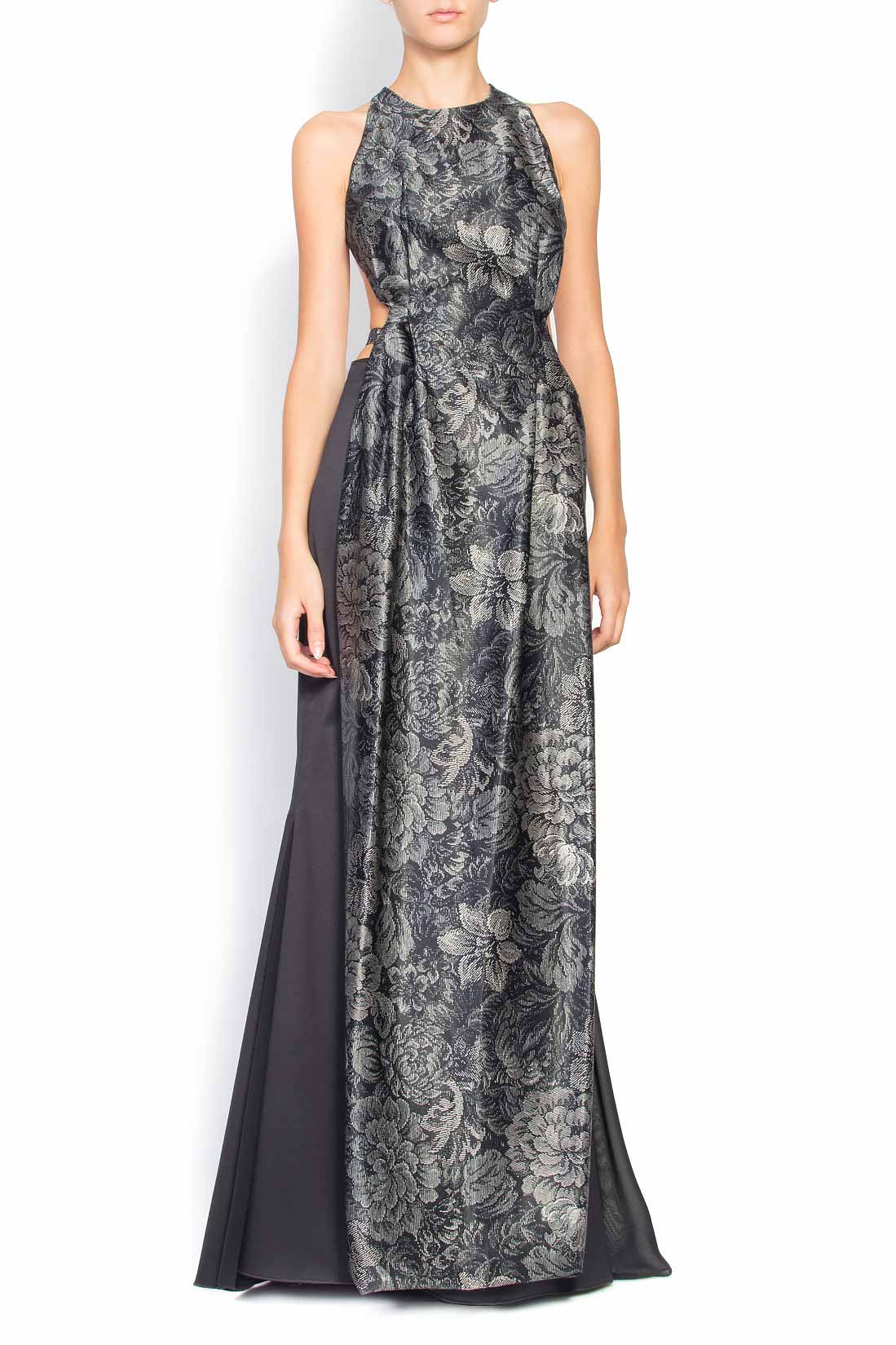 Silk blend brocarde two pieces maxi dress R'Ias Couture image 0