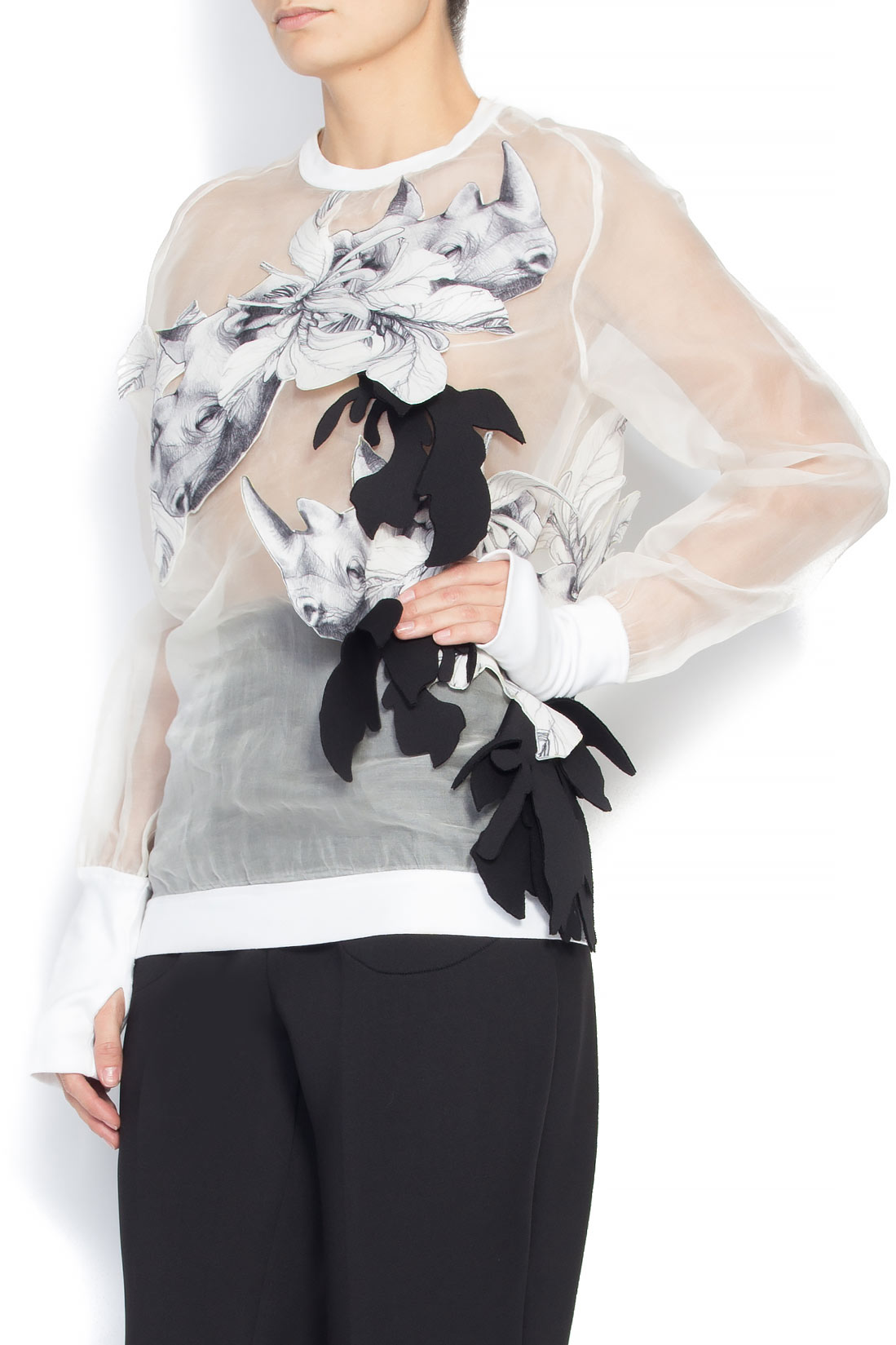 'Tundra' embroidered silk blouse Ioana Ciolacu image 2