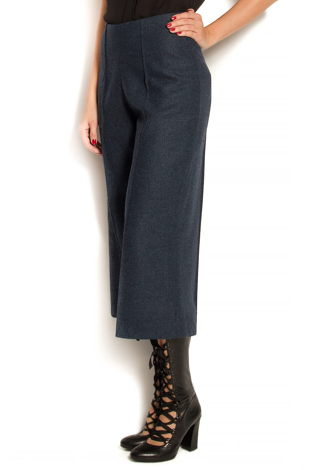 Pantaloni culot din lana naturala ATU Body Couture imagine 1