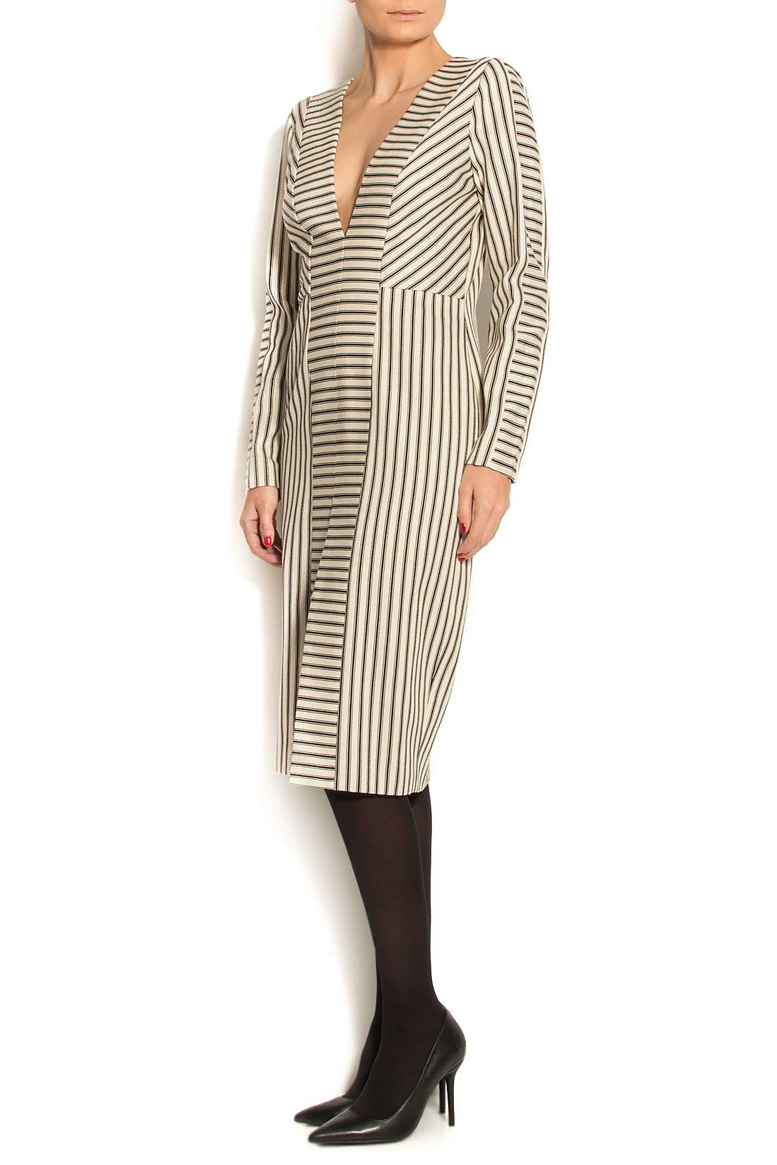 Striped cotton mini dress ATU Body Couture image 1