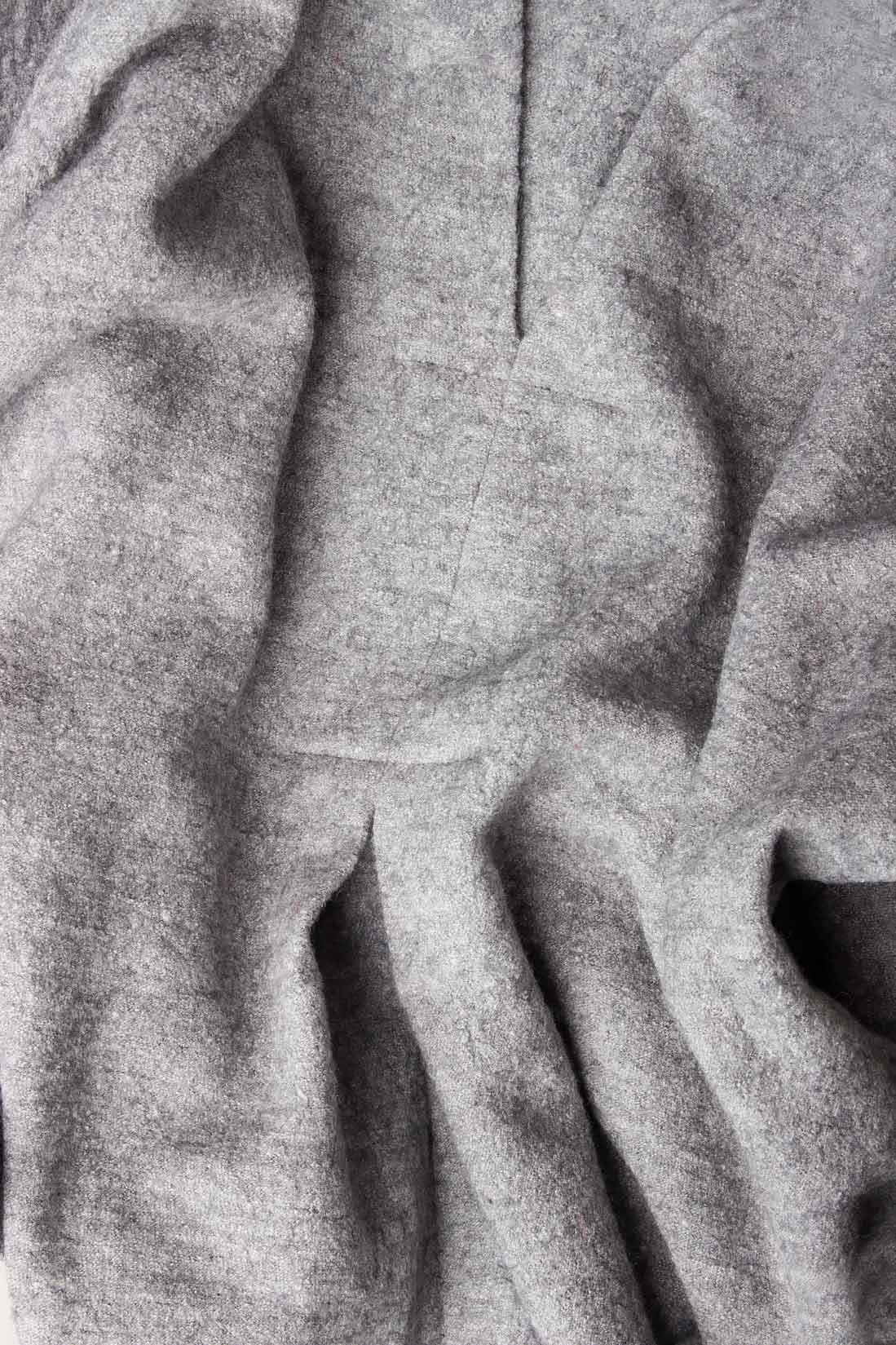 Pulover din lana cu pliu pe mijloc Cloche imagine 3