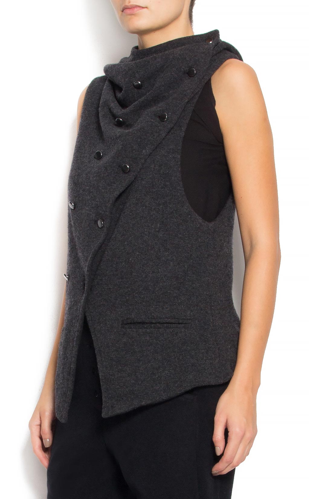 'Messy Vest' double-faced wool-blend vest Studio Cabal image 1