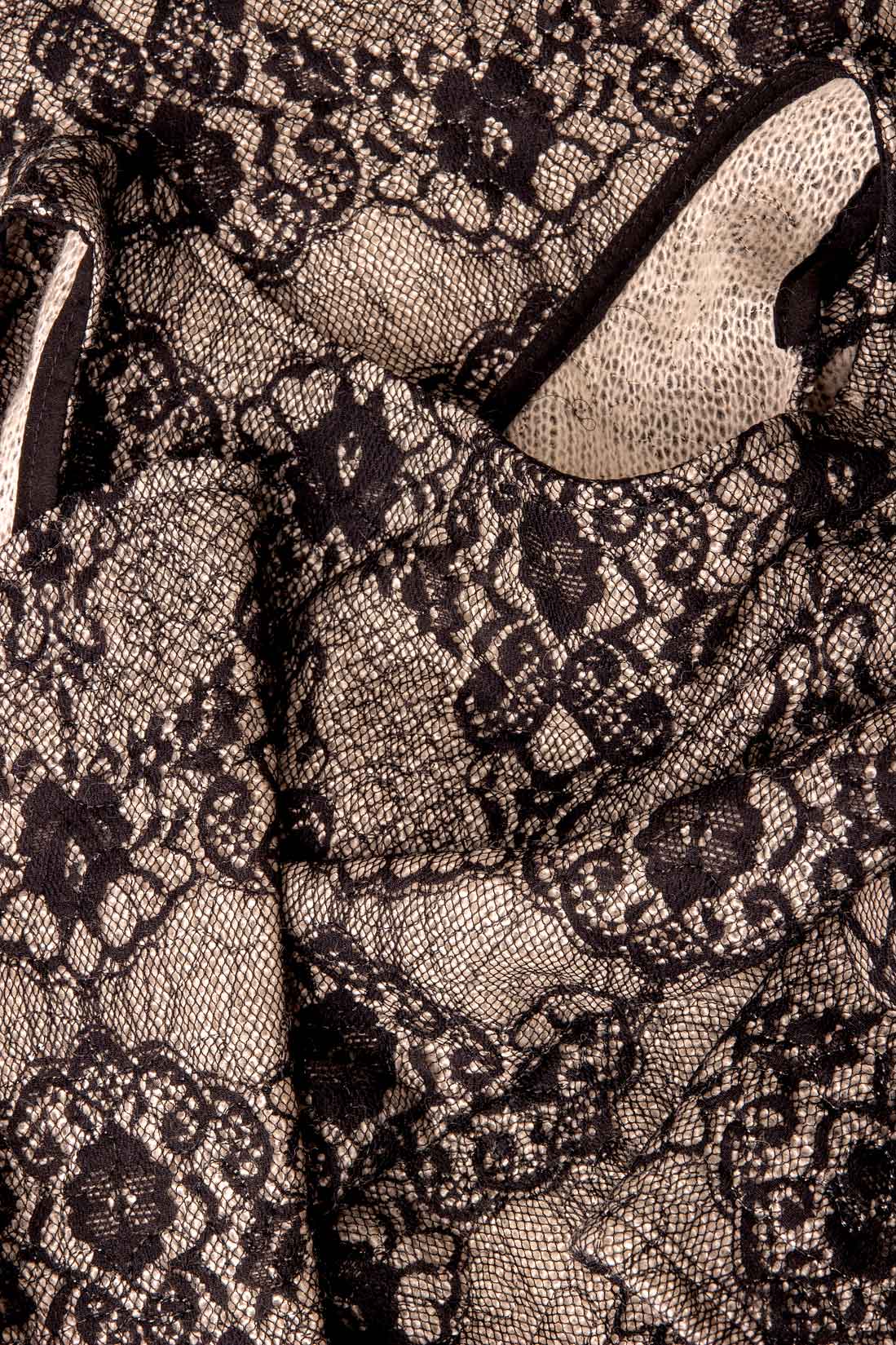Cutout guipure lace and wool mini dress Elena Perseil image 3
