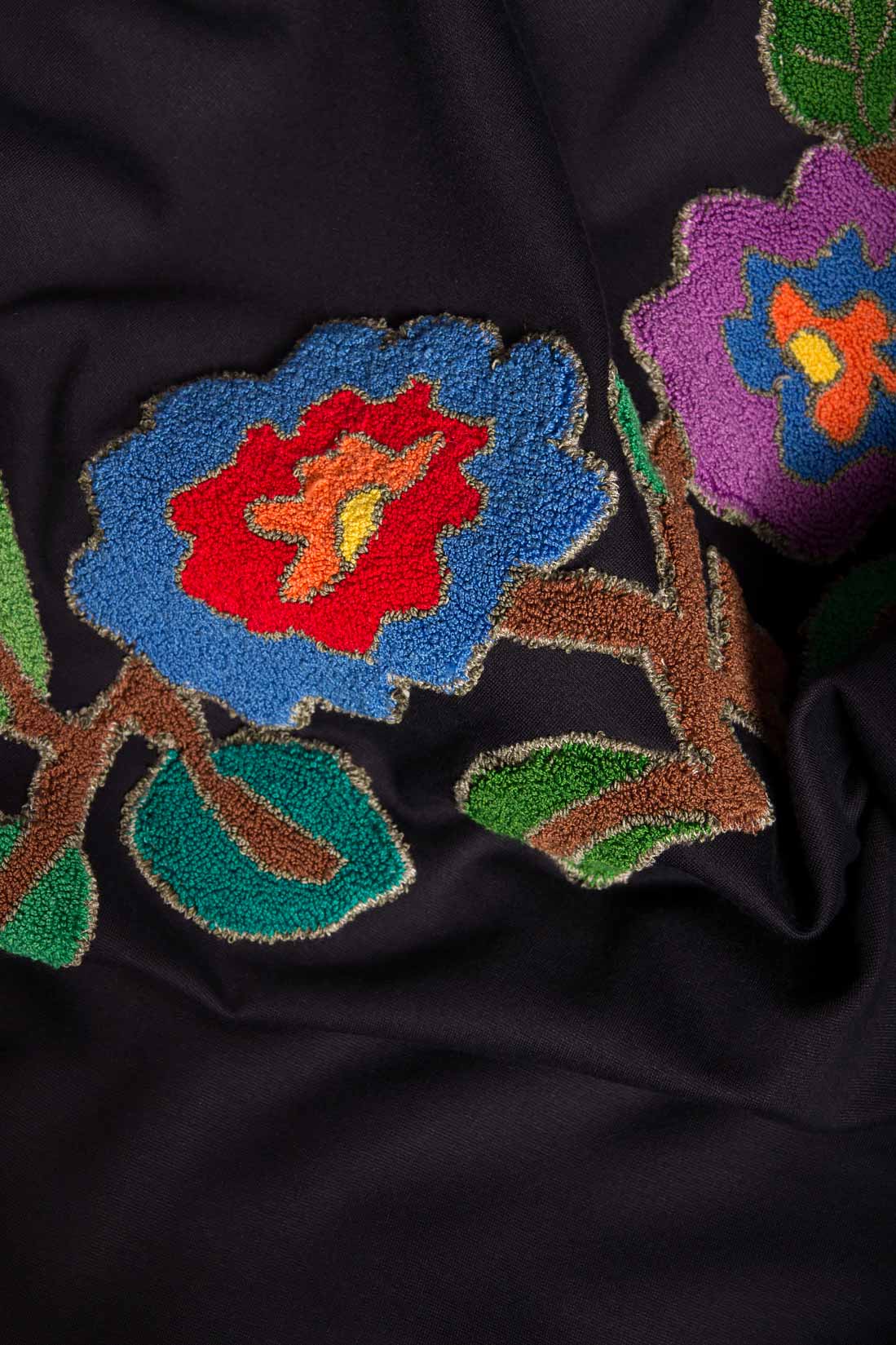Robe en jersey bleumarine à motif fleuri Izabela Mandoiu image 3