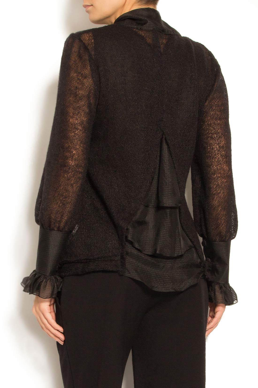 Silk-trimmed cashmere-blend sweater Elena Perseil image 2