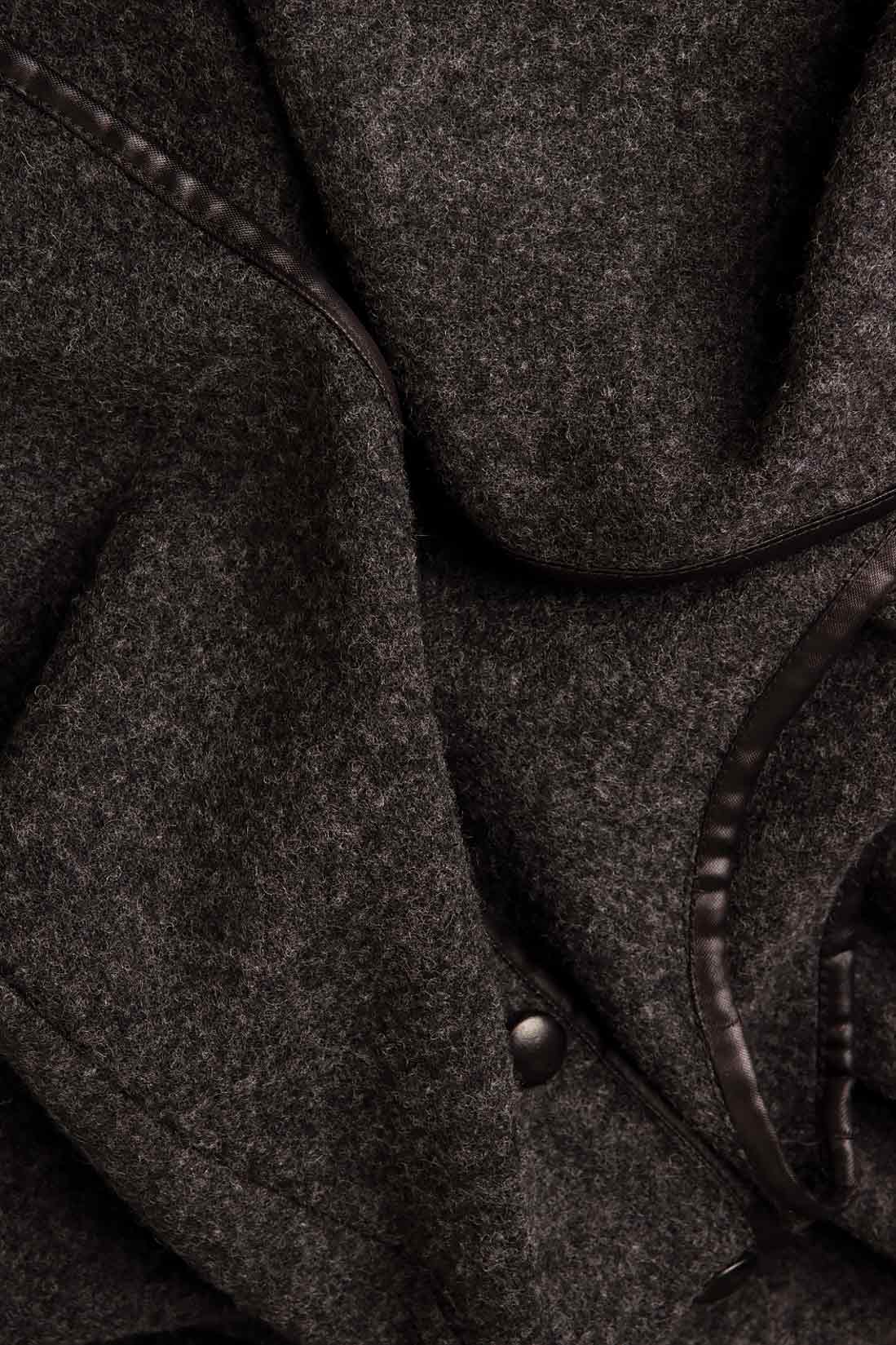Robe midi en laine effet cape amovible  Elena Perseil image 5