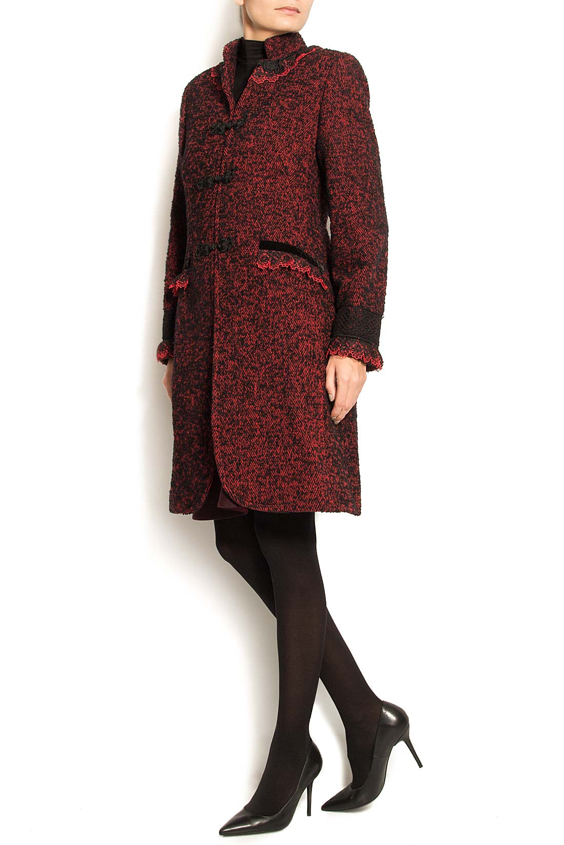 Wool coat with applications Carmen Ormenisan image 2