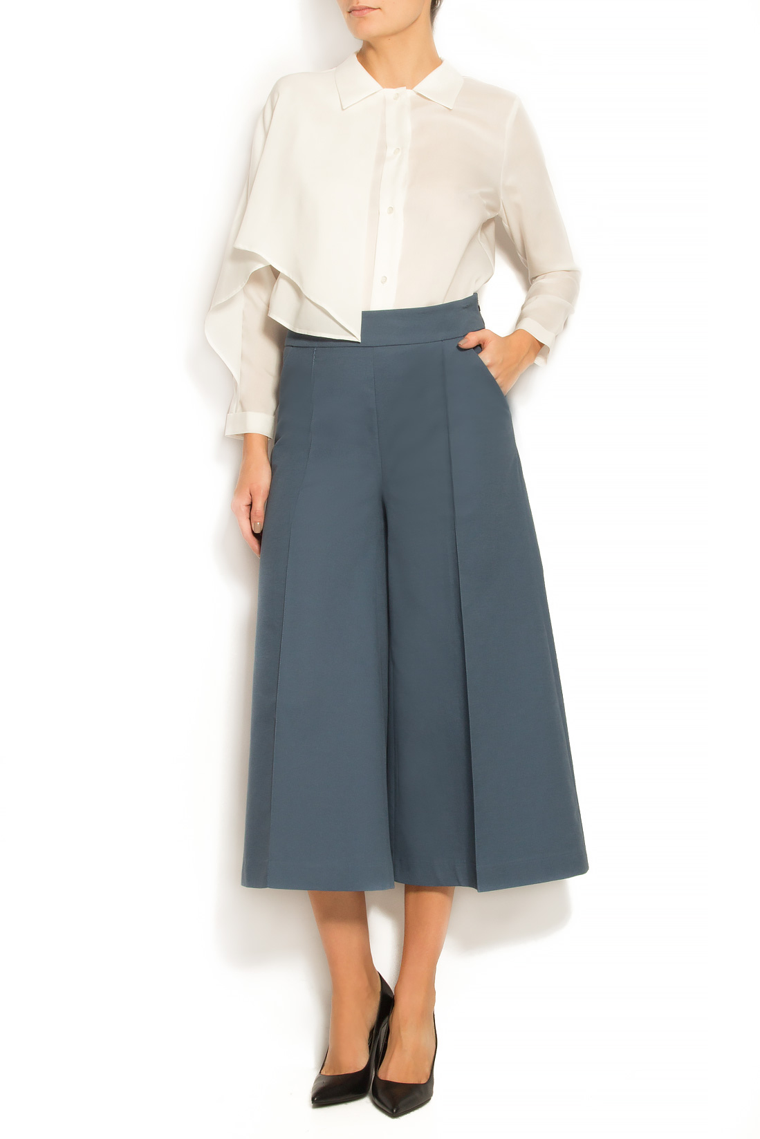 Wool-blend wide-leg culottes Lena Criveanu image 0