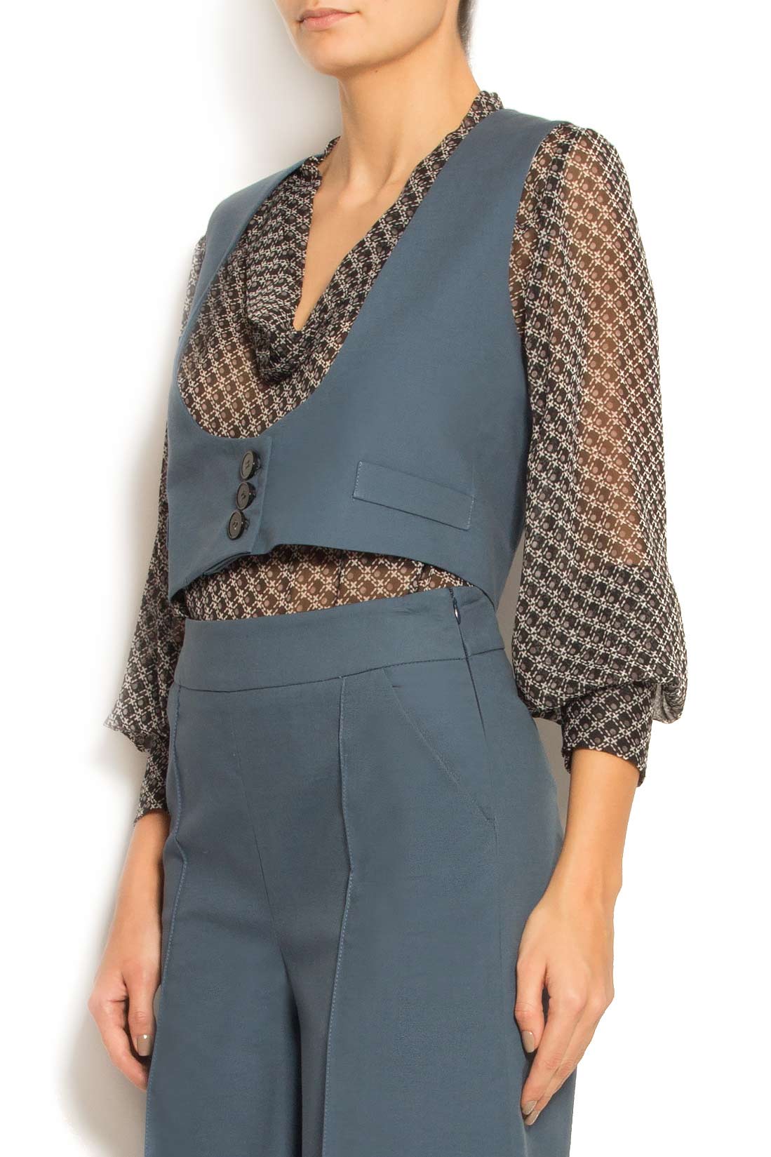 Cashmere and cotton-blend vest Lena Criveanu image 1