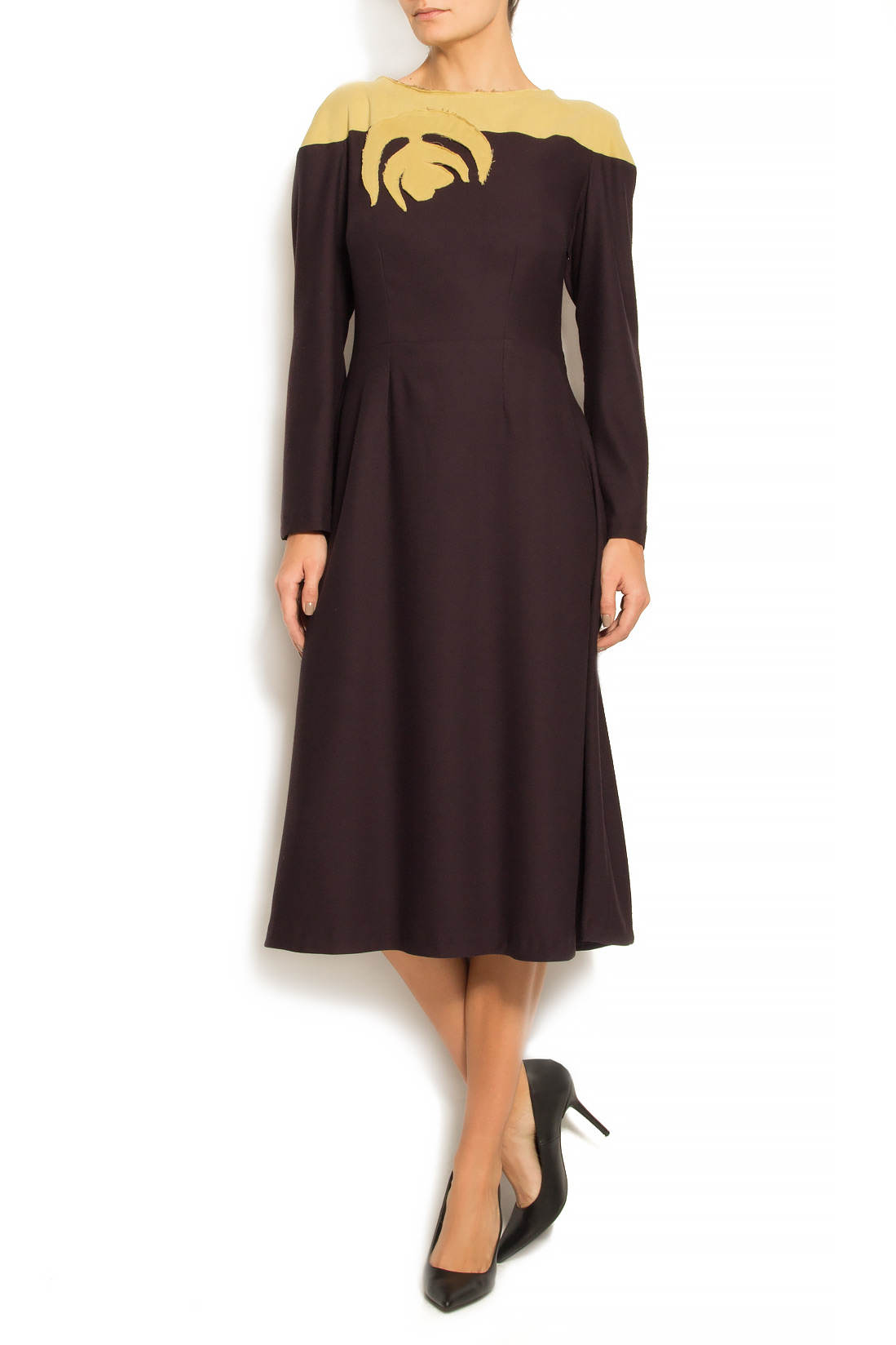 Cotton, wool-blend and cashmere dress Lena Criveanu image 0