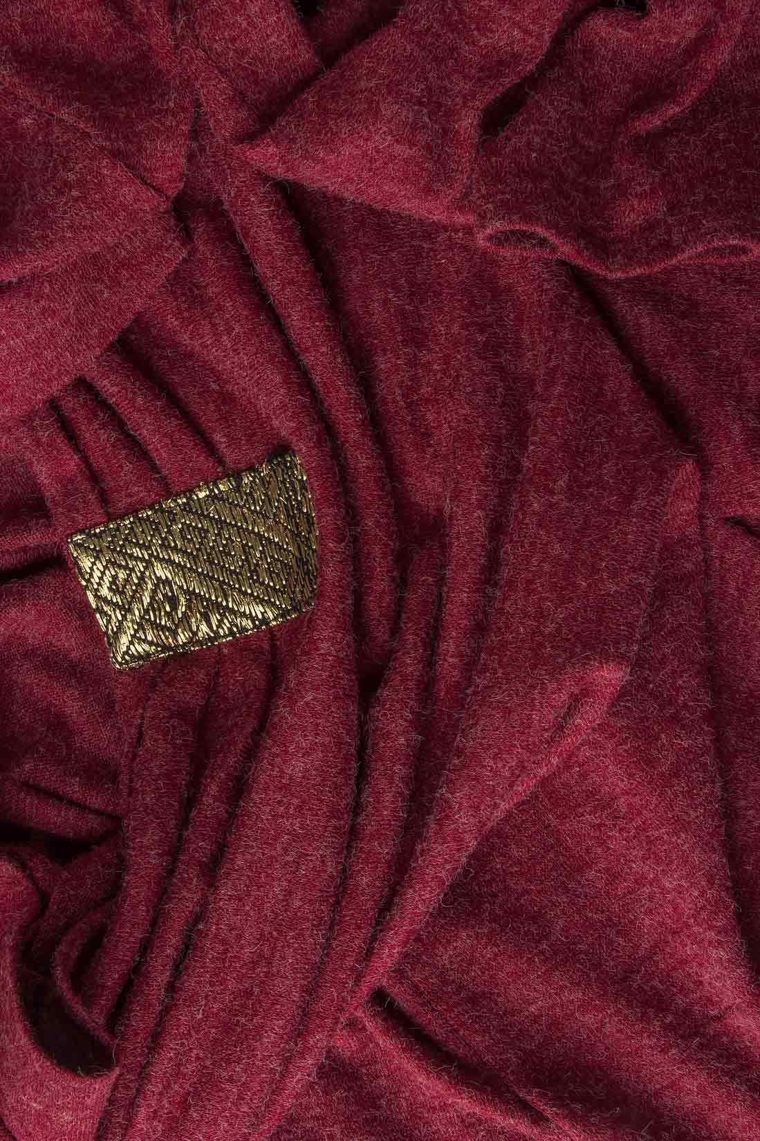 Rochie din jerse din lana cu aplicatie traditionala Izabela Mandoiu imagine 3