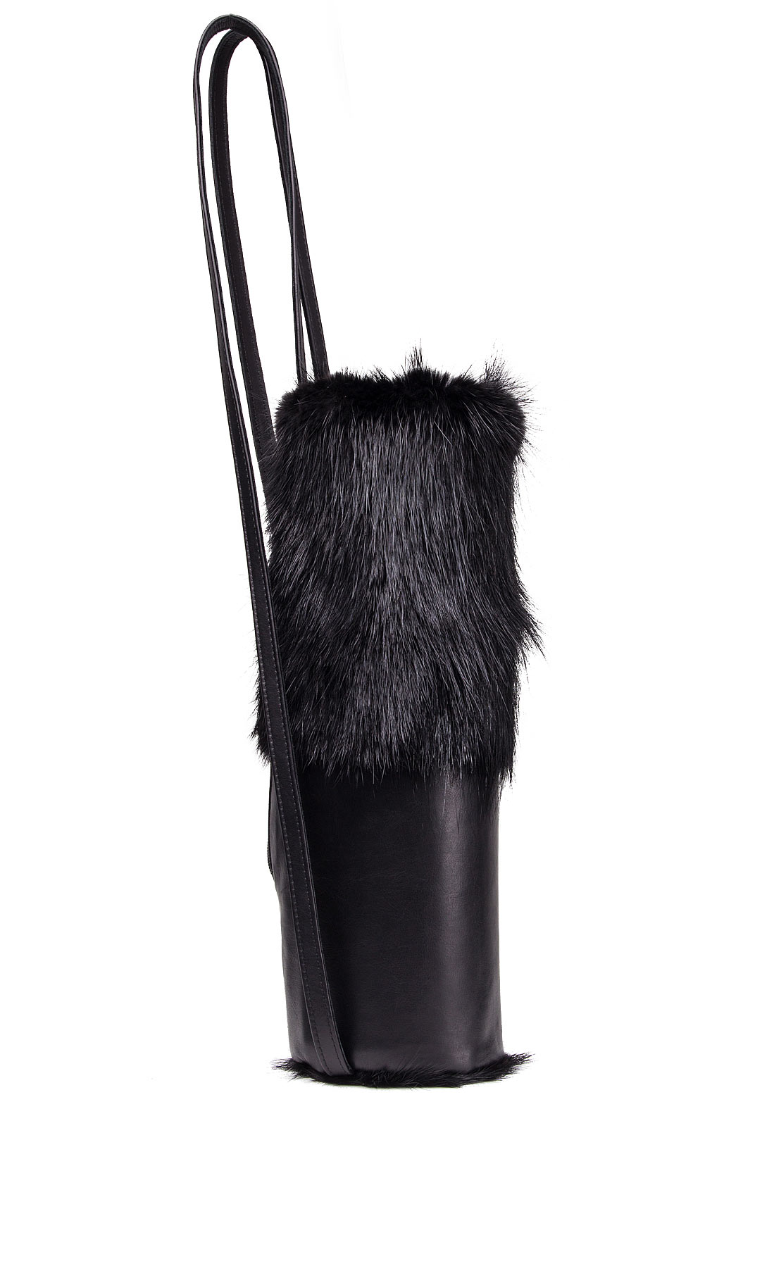 Leather and fur backpack Laura Olaru image 1
