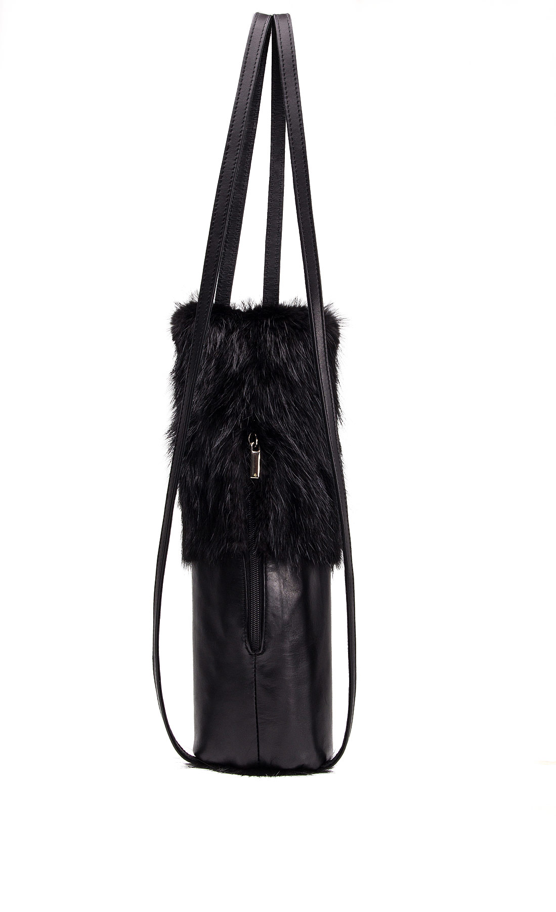 Leather and fur backpack Laura Olaru image 2
