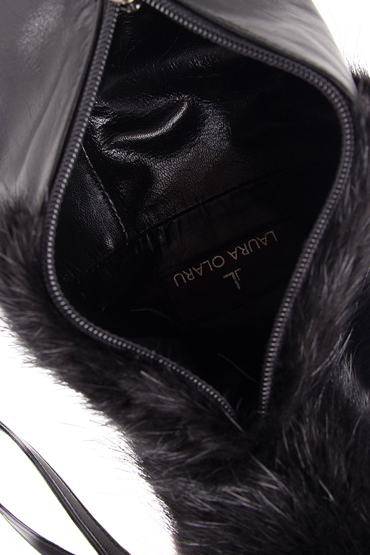 Leather and fur backpack Laura Olaru image 3