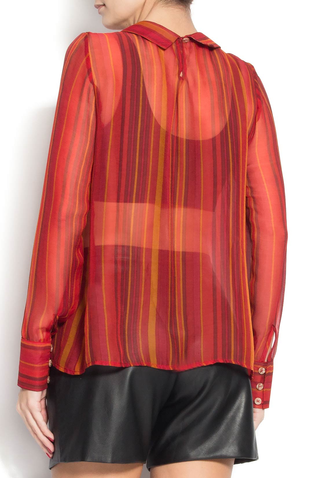Silk-chiffon shirt Framboise image 2