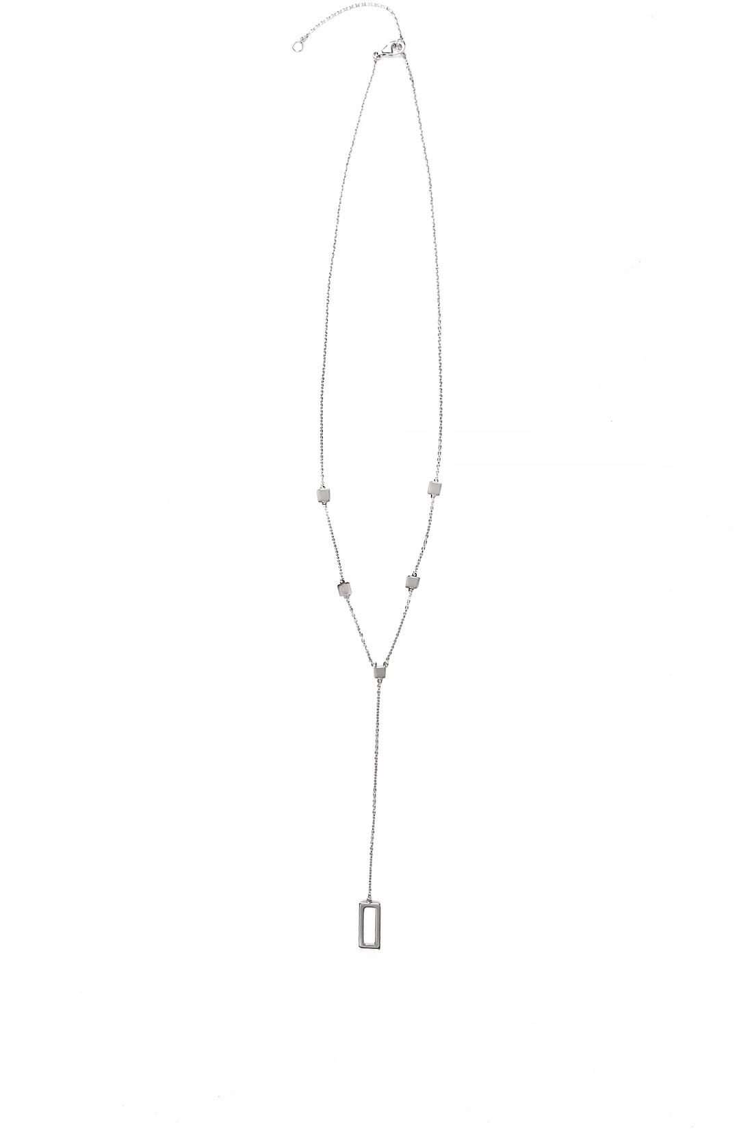 'Frame' silver necklace Obsidian image 0
