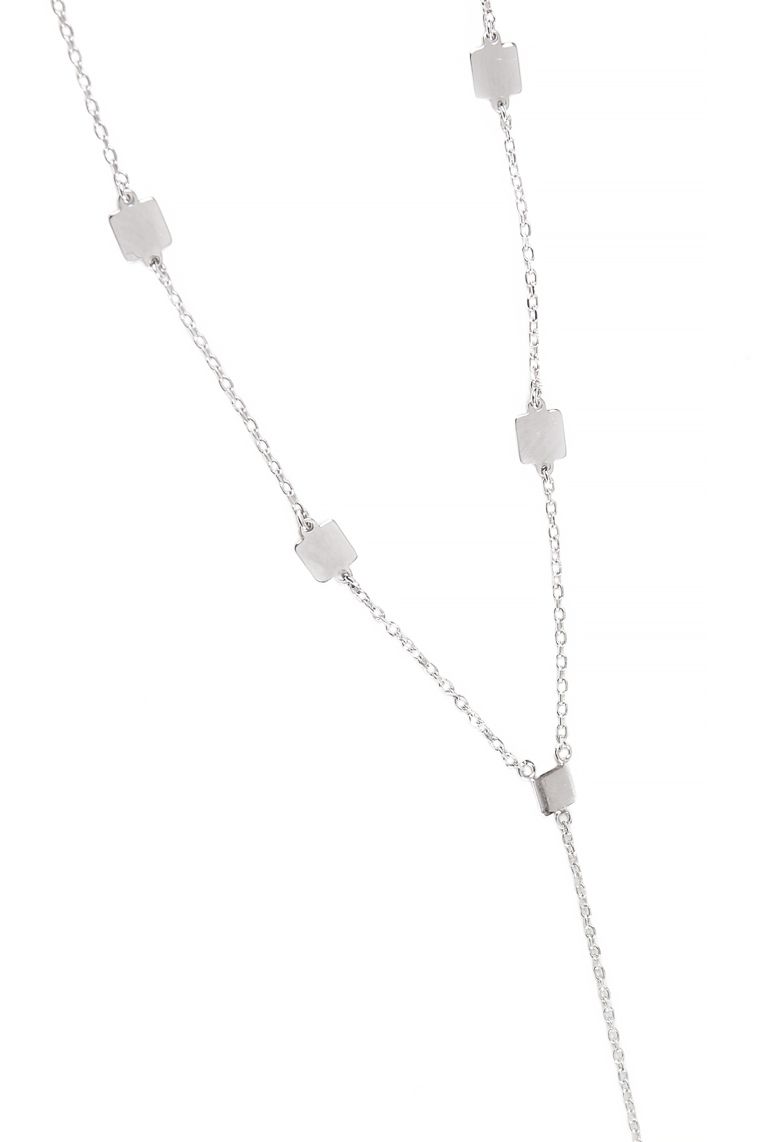 'Frame' silver necklace Obsidian image 1